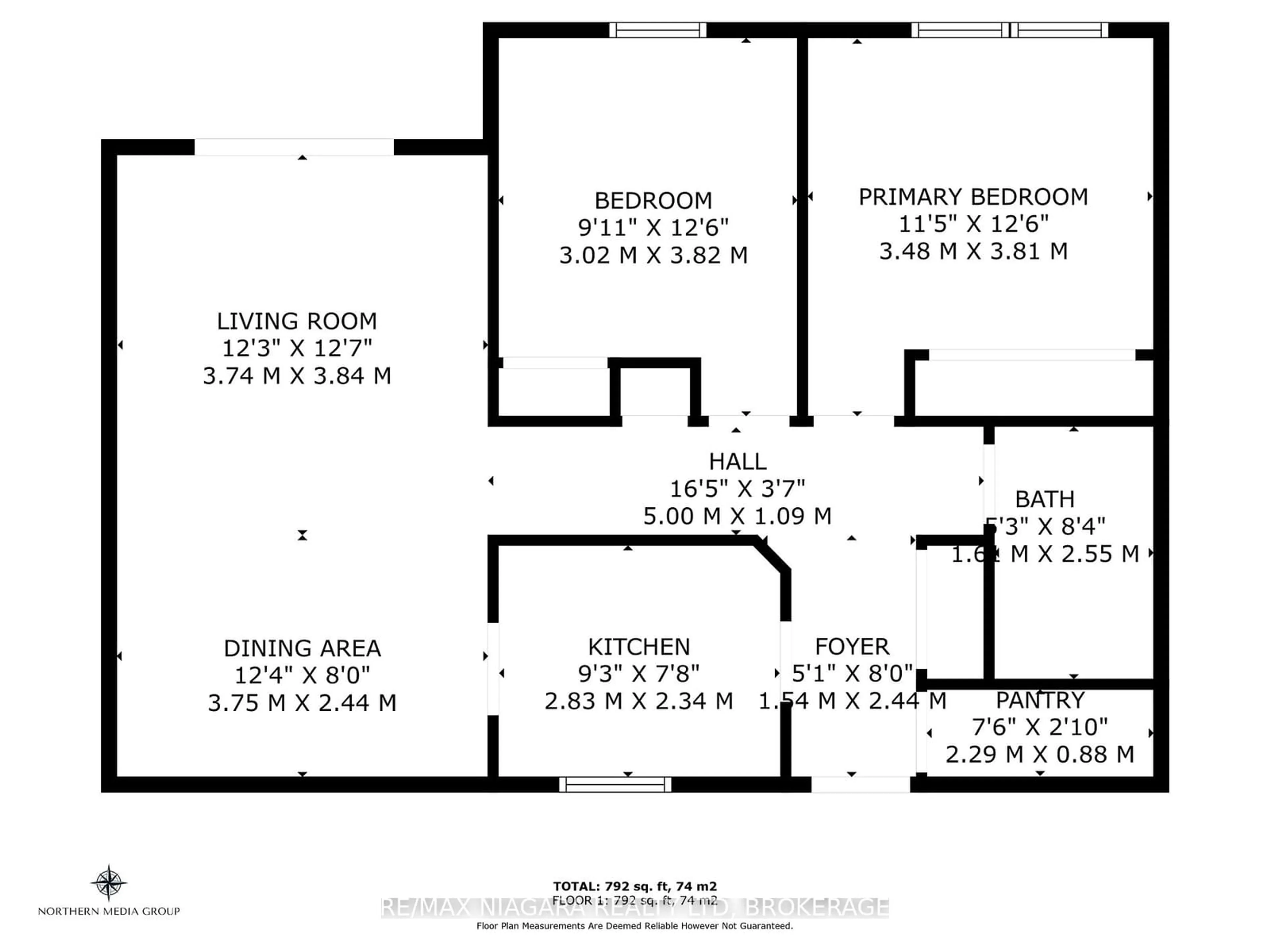 Floor plan for 72 Main St #212, Port Colborne Ontario L3K 5Z8