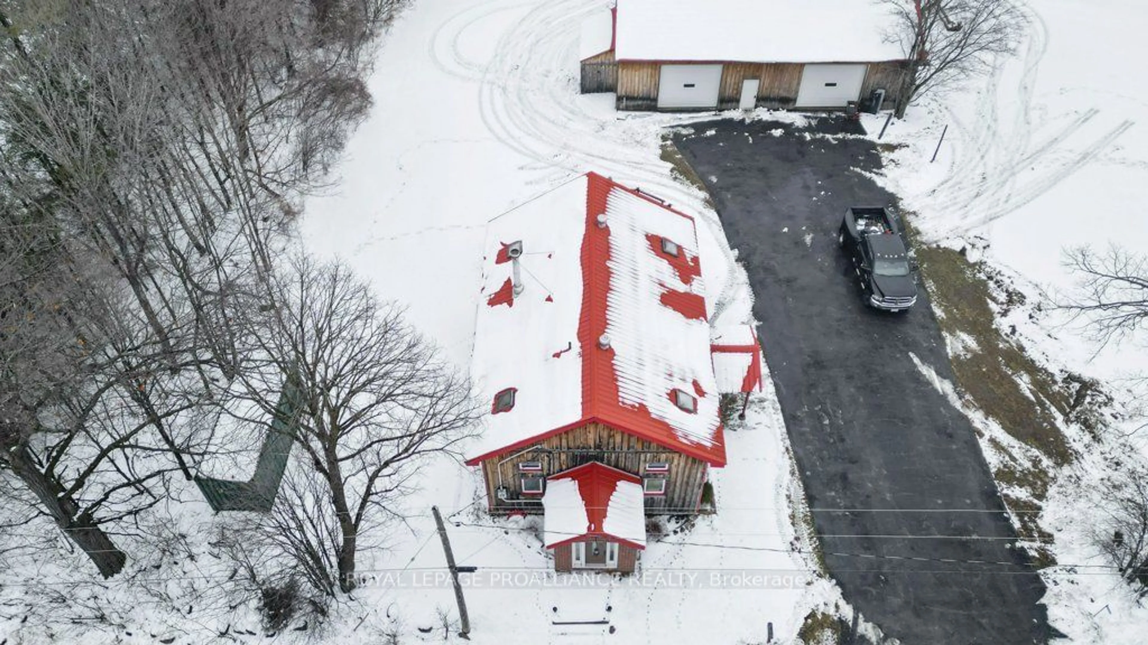 A pic from outside/outdoor area/front of a property/back of a property/a pic from drone, building for 1458 Baptist Church Rd, Stirling-Rawdon Ontario K0K 3E0