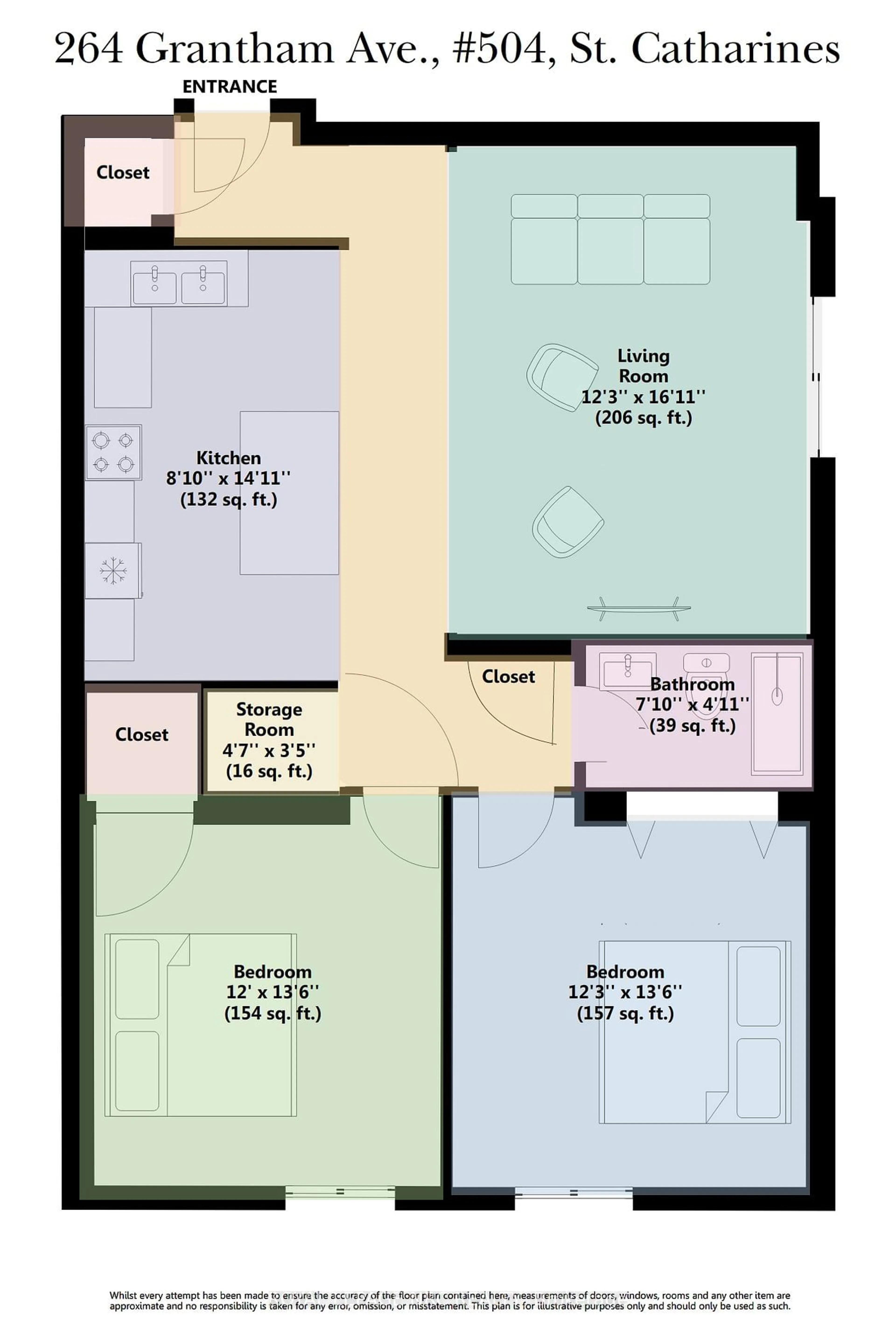 Floor plan for 264 GRANTHAM Ave #504, St. Catharines Ontario L2M 5B5