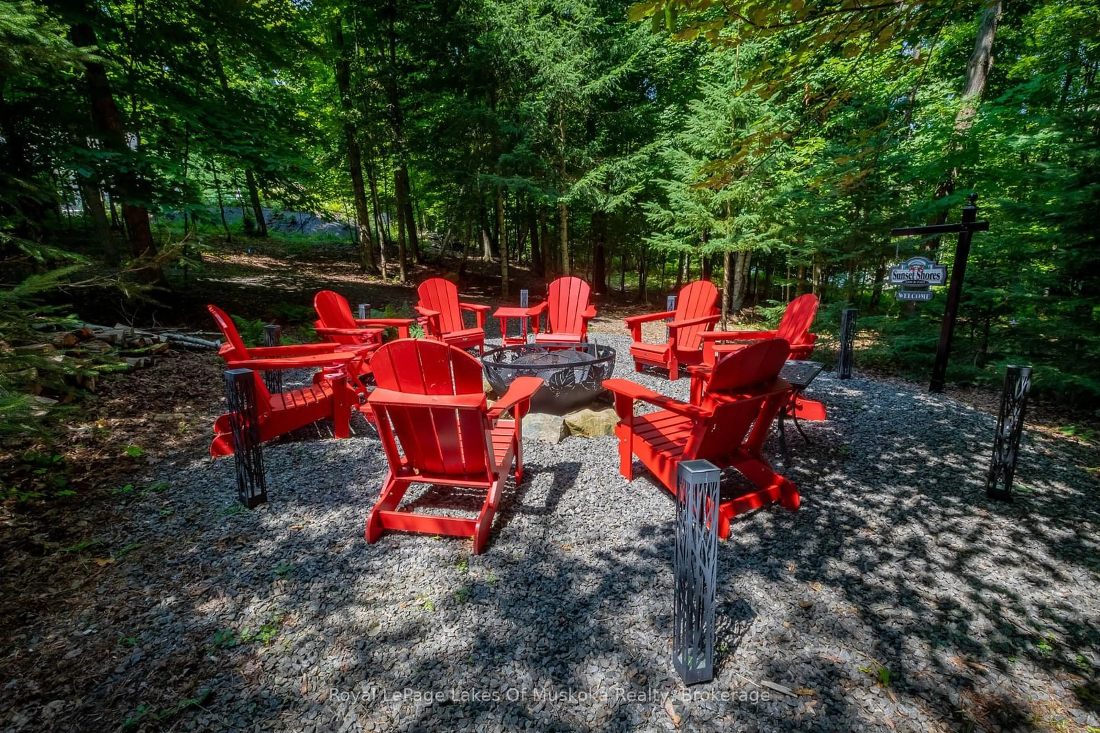 Patio, forest/trees view for 24 BIRCHWOOD Dr, Huntsville Ontario P1H 0A6