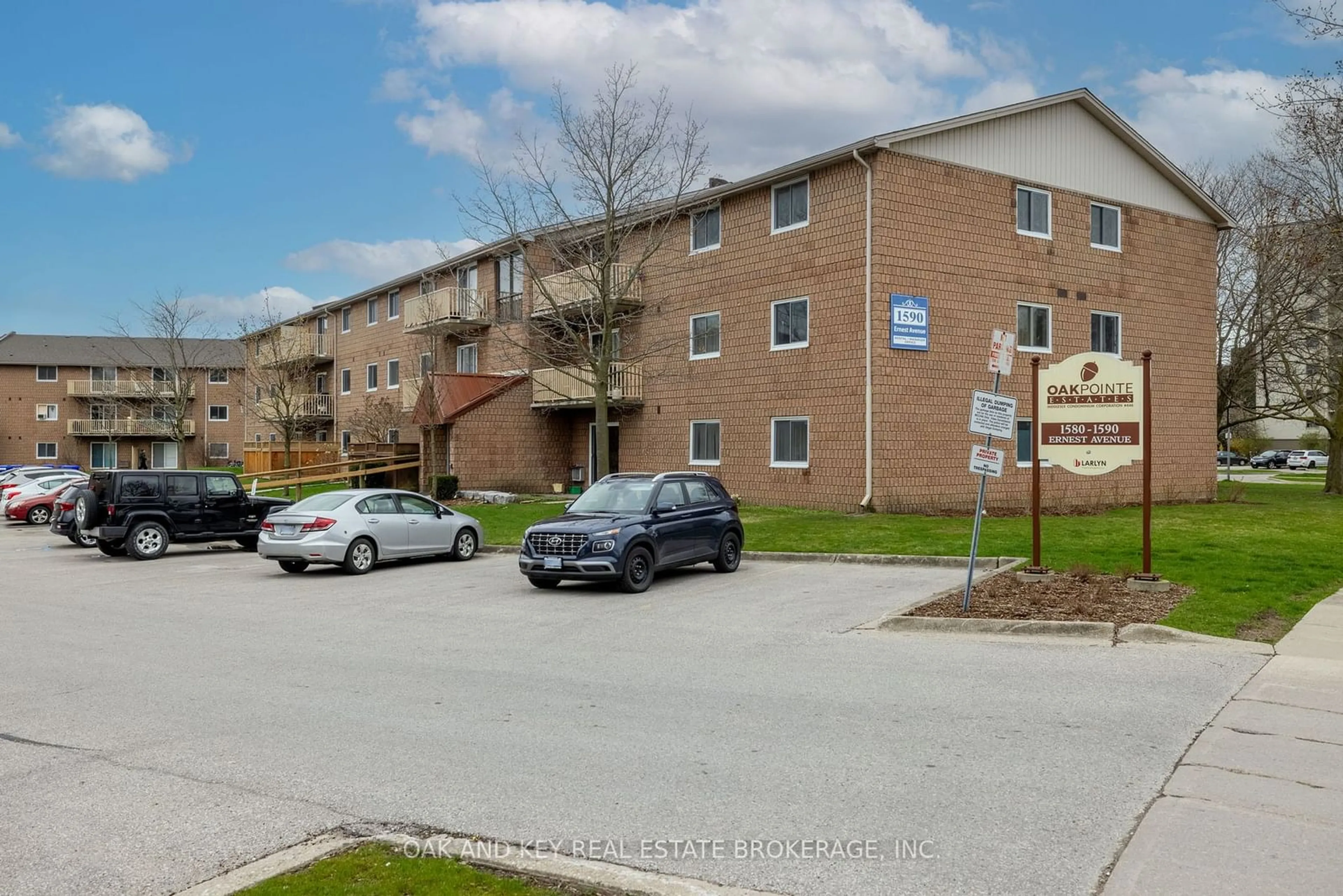 A pic from outside/outdoor area/front of a property/back of a property/a pic from drone, street for 1590 Ernest Ave #301, London Ontario N6E 2V4