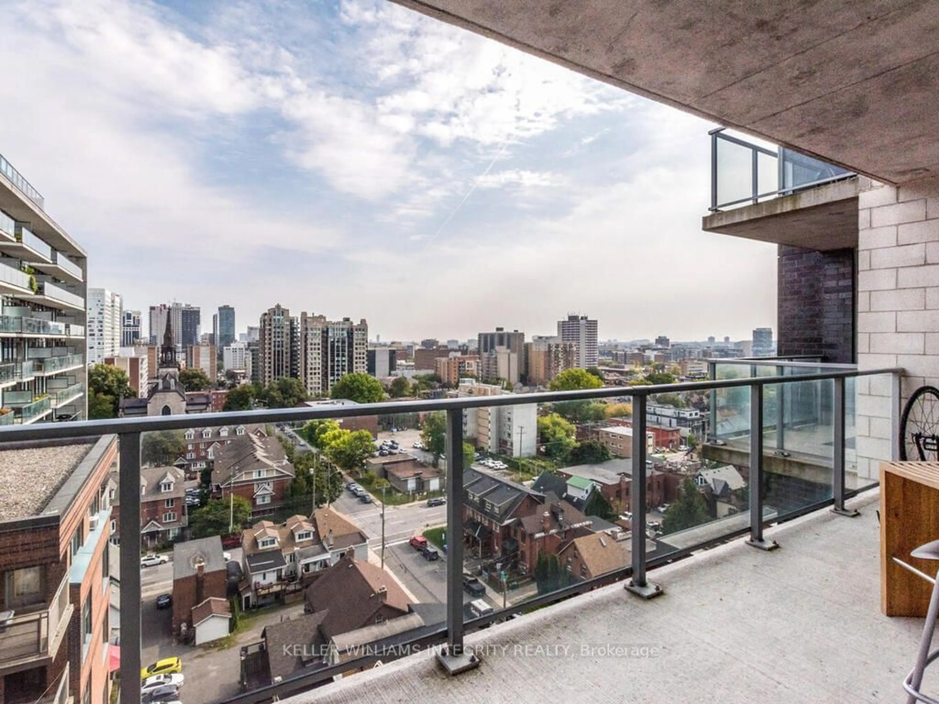 Balcony in the apartment, city buildings view from balcony for 255 Bay St #1308, Ottawa Centre Ontario K1R 0C5