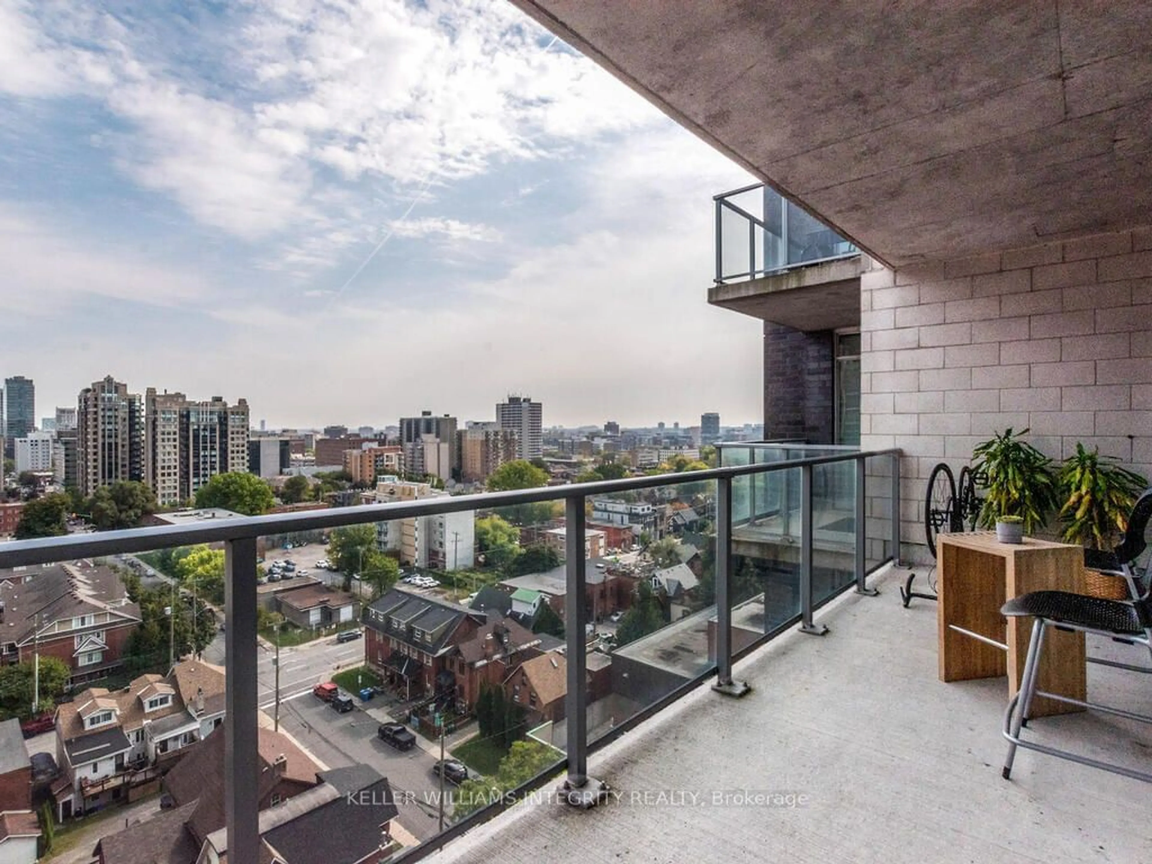 Balcony in the apartment, city buildings view from balcony for 255 Bay St #1308, Ottawa Centre Ontario K1R 0C5