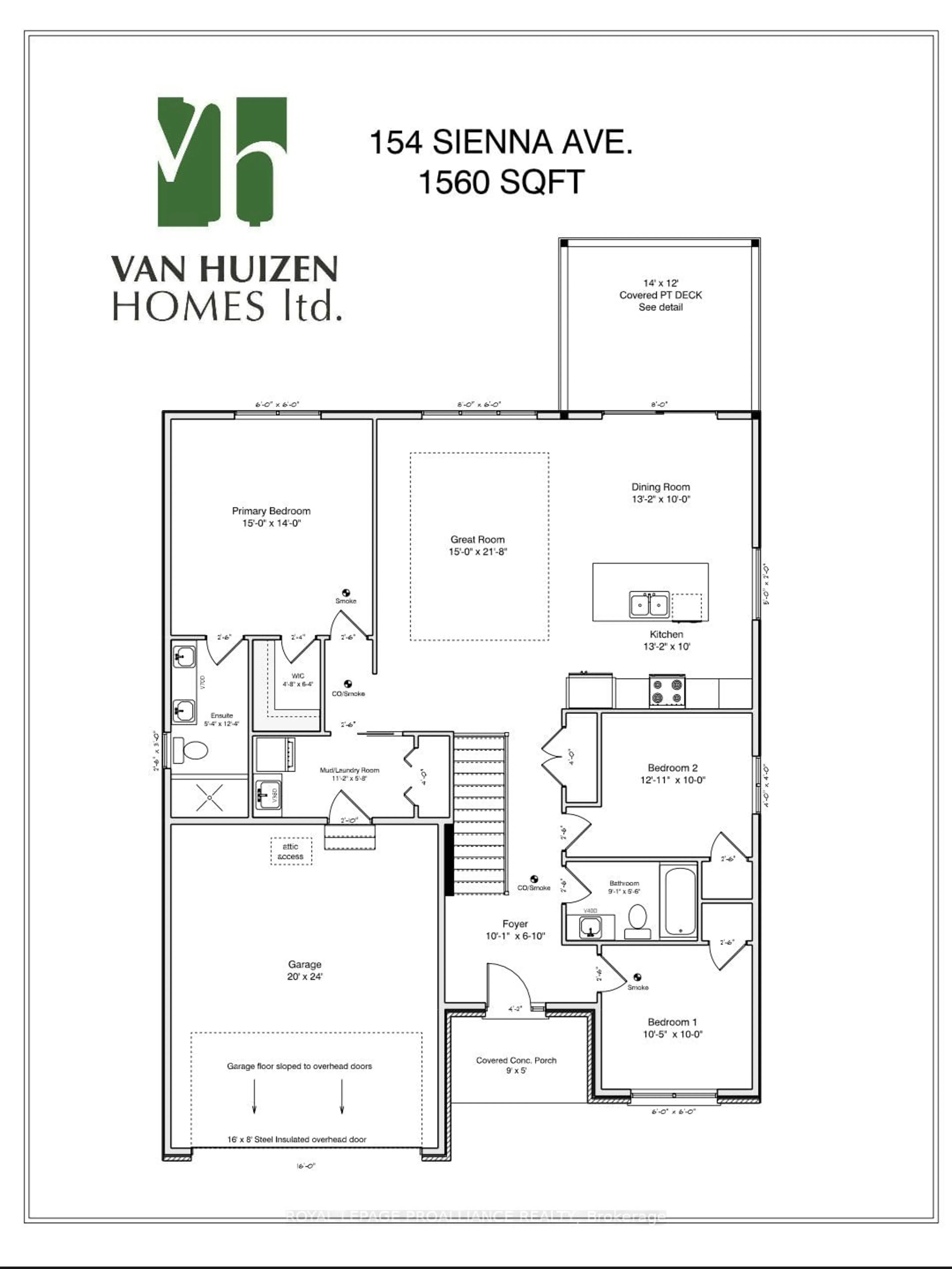 Floor plan for 154 Sienna Ave, Belleville Ontario K0K 2B0