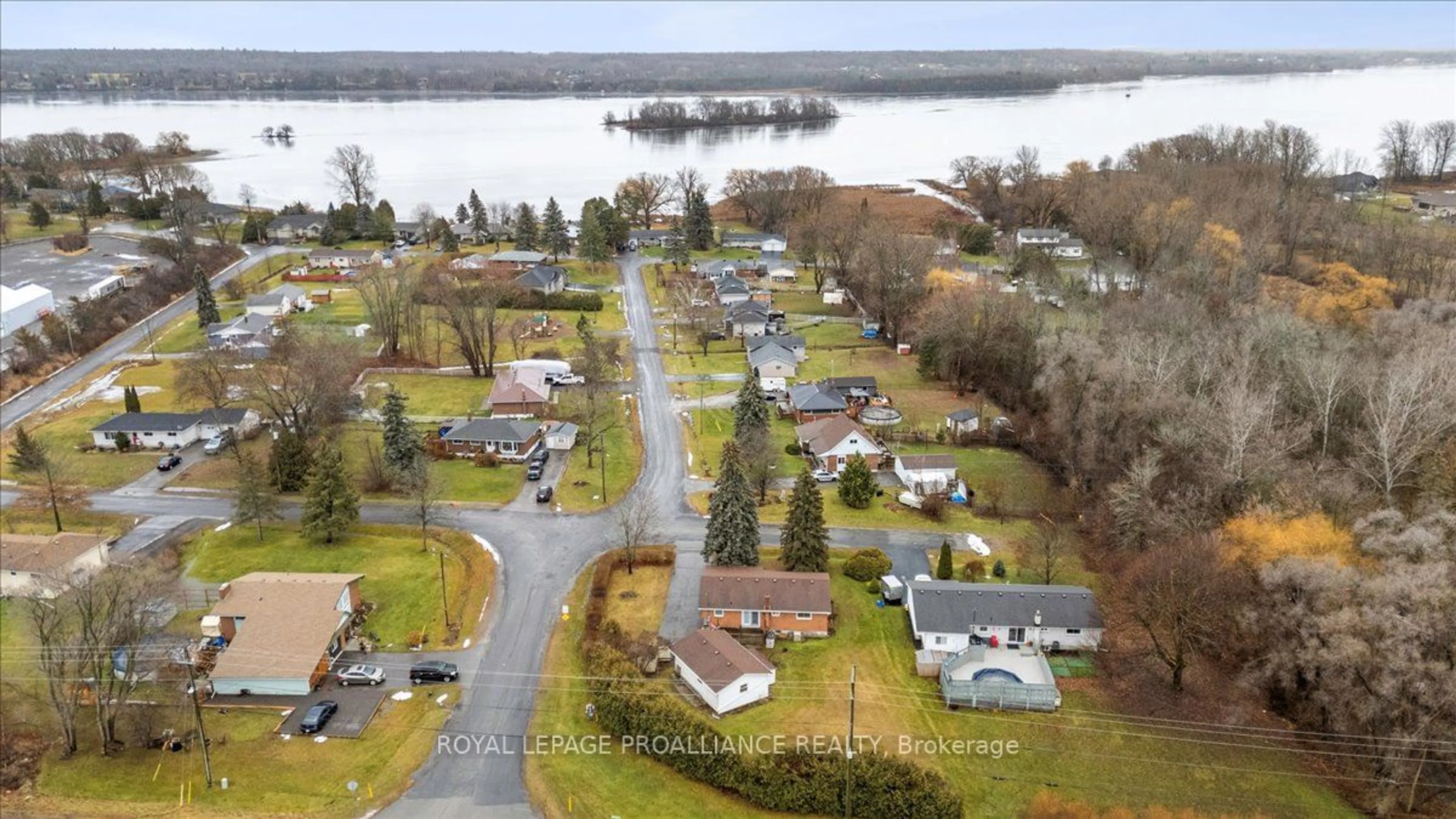 A pic from outside/outdoor area/front of a property/back of a property/a pic from drone, water/lake/river/ocean view for 26 Highside Rd, Quinte West Ontario K8V 5P5