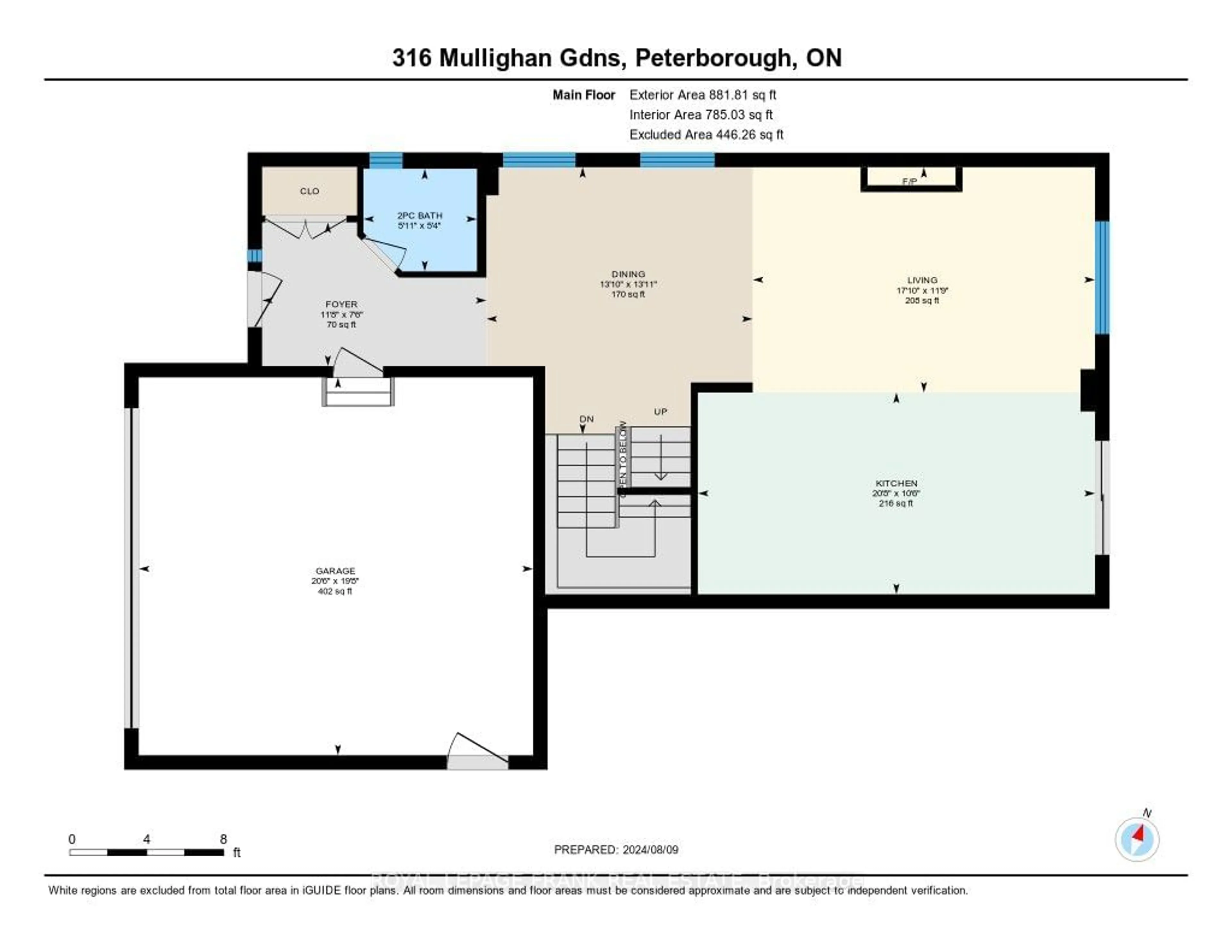 Floor plan for 316 Mullighan Gdns, Peterborough Ontario K9K 0H2