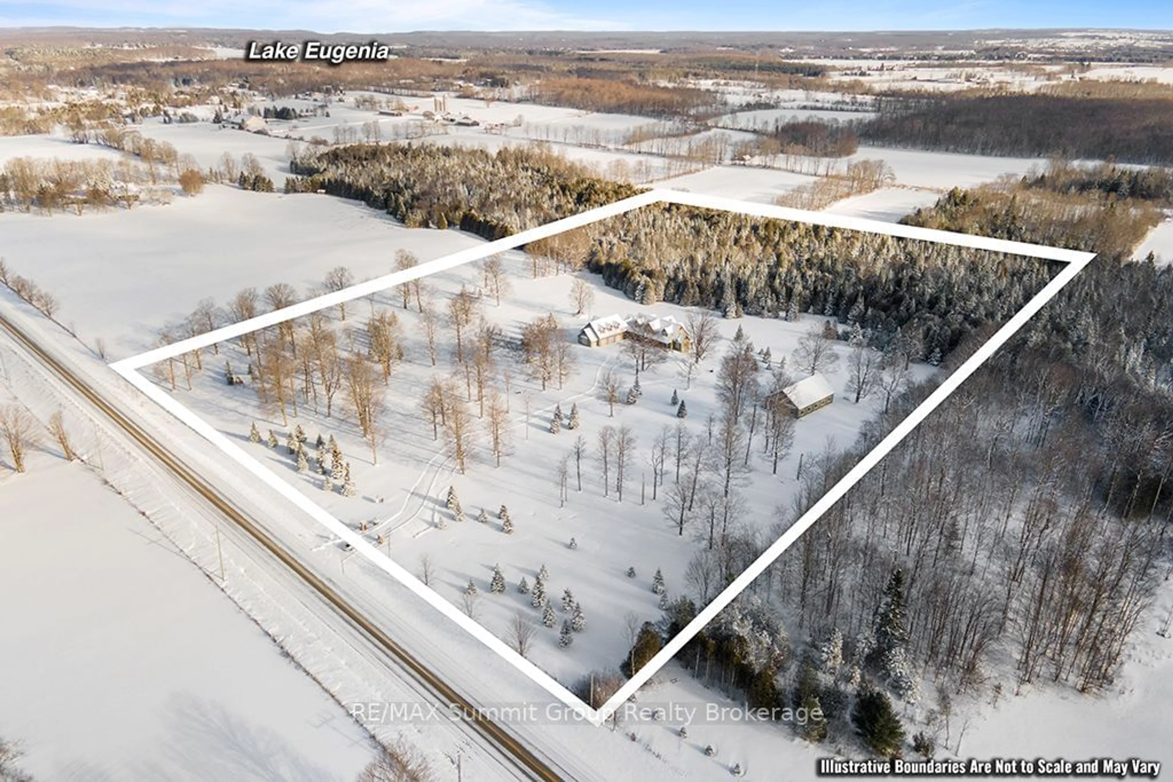 A pic from outside/outdoor area/front of a property/back of a property/a pic from drone, forest/trees view for 194109 GREY ROAD 13, Grey Highlands Ontario N0C 1E0