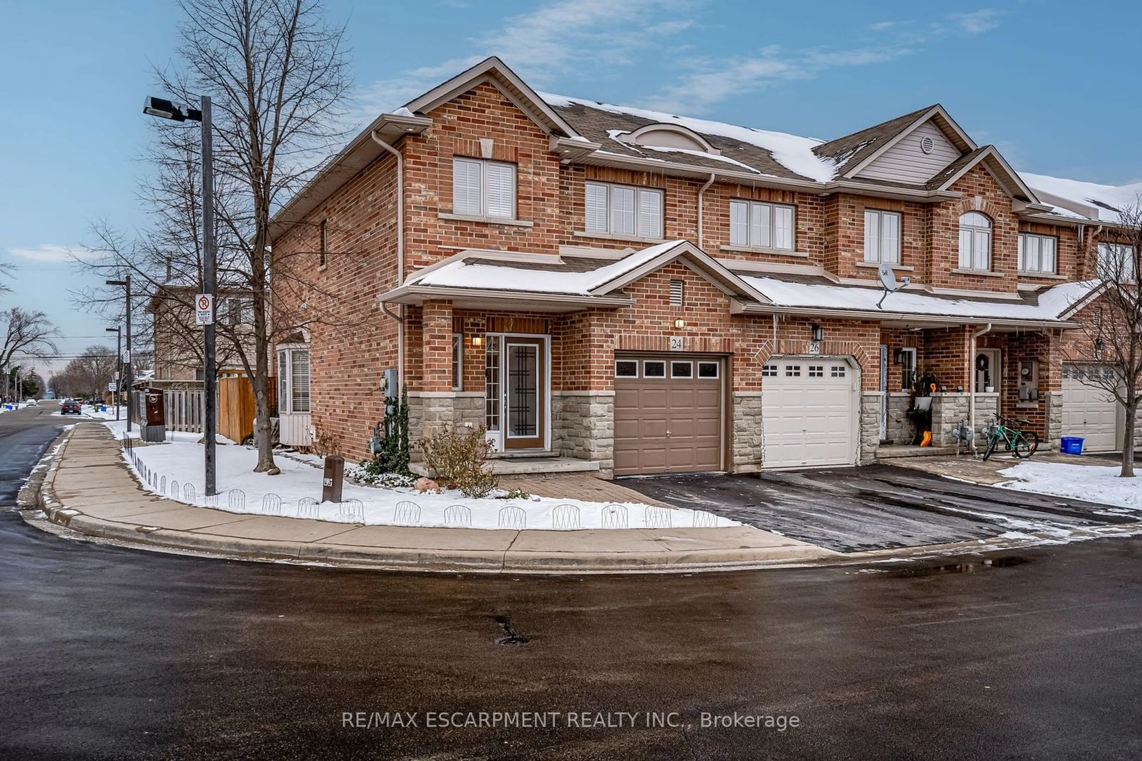 Home with brick exterior material, street for 24 Marina Point Cres, Hamilton Ontario L8E 0E4