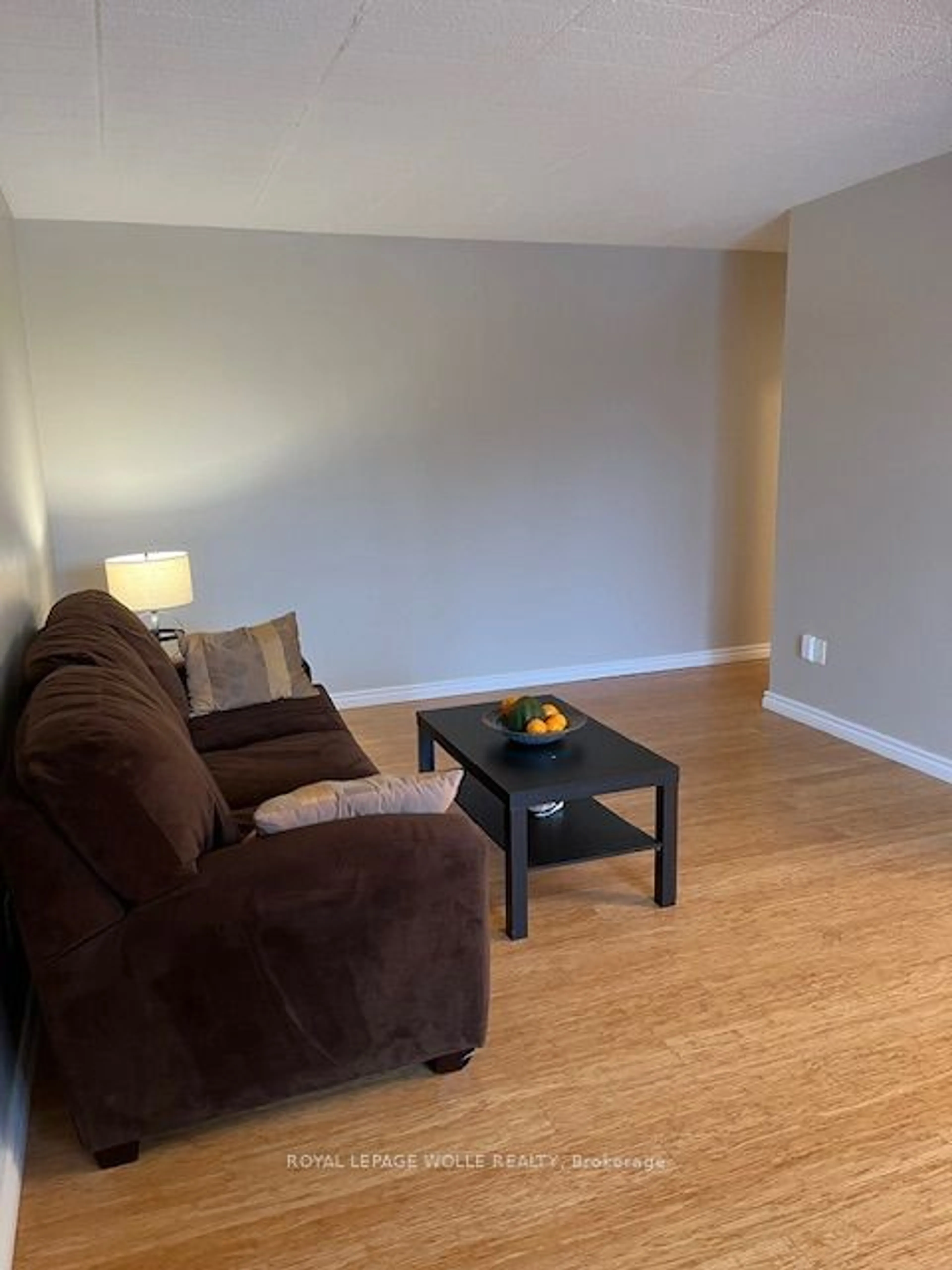 Living room with furniture, wood/laminate floor for 29 West Ave #201, Kitchener Ontario N2M 5E4