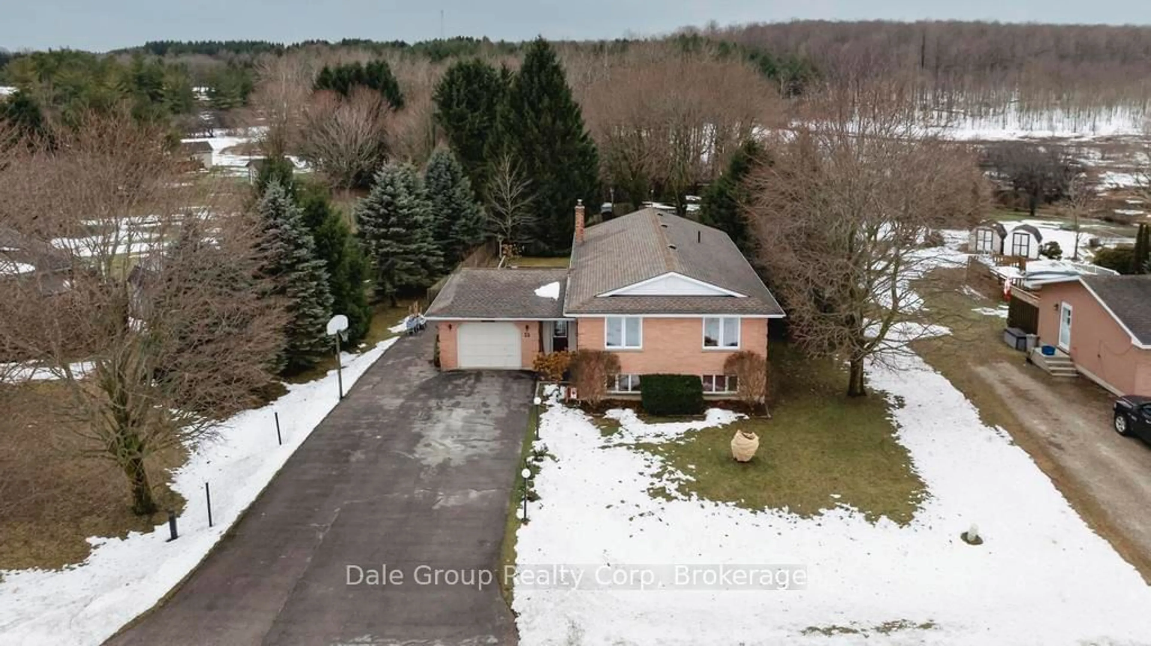 A pic from outside/outdoor area/front of a property/back of a property/a pic from drone, water/lake/river/ocean view for 25 Jordan  (Belgrave) Dr, North Huron Ontario N0G 1E0