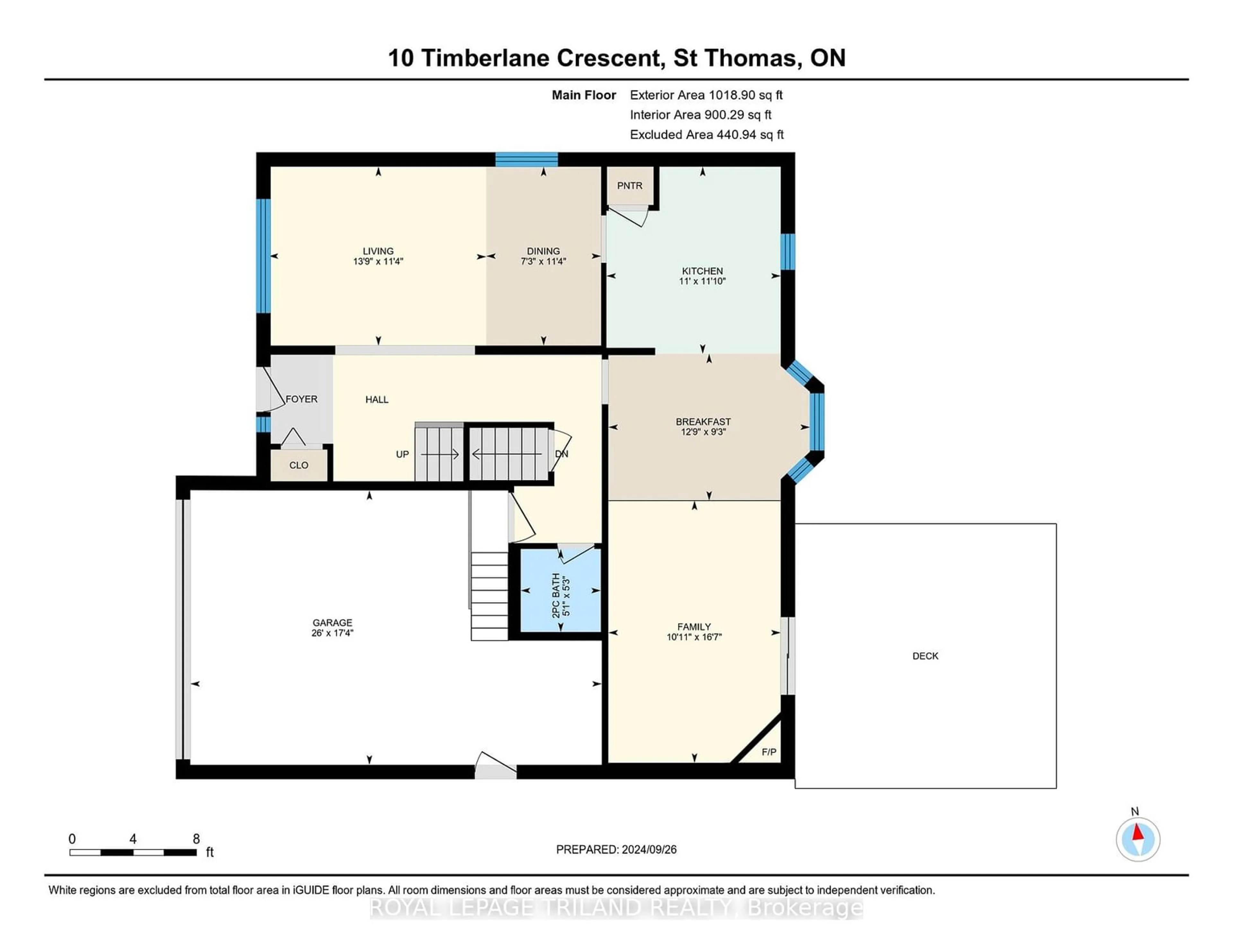 Floor plan for 10 Timberlane Cres, St. Thomas Ontario N5P 4G9