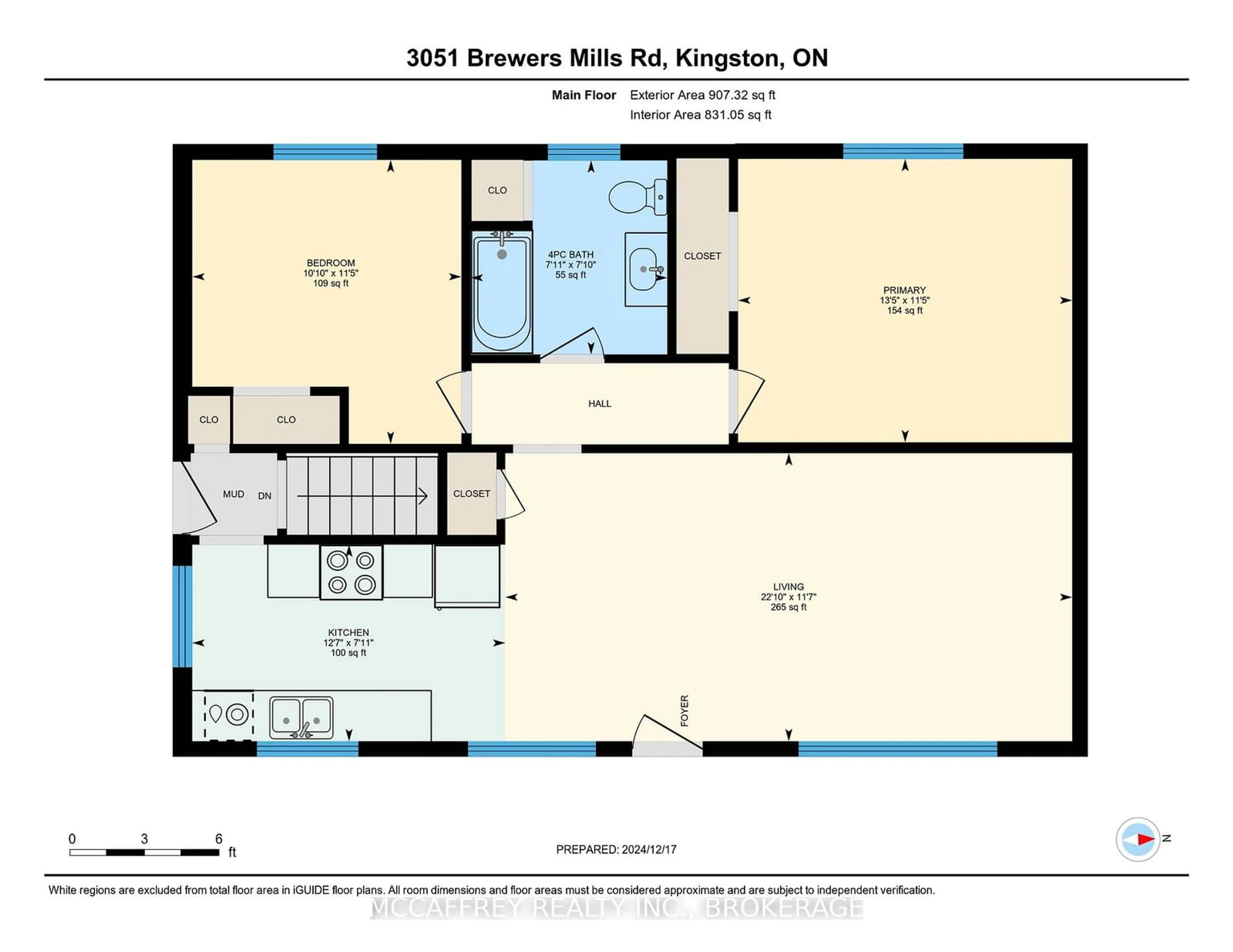 Floor plan for 3053 Brewers Mills Rd, Kingston Ontario K0H 2N0