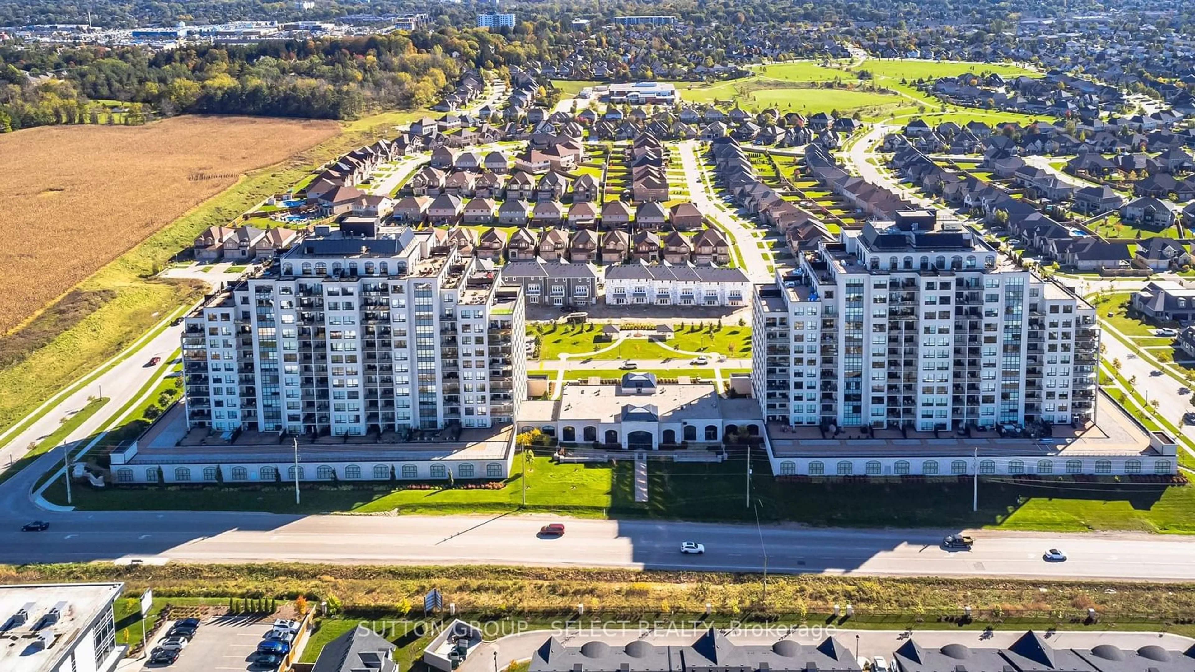 A pic from outside/outdoor area/front of a property/back of a property/a pic from drone, unknown for 240 Villagewalk Blvd #1110, London Ontario N6G 0P6