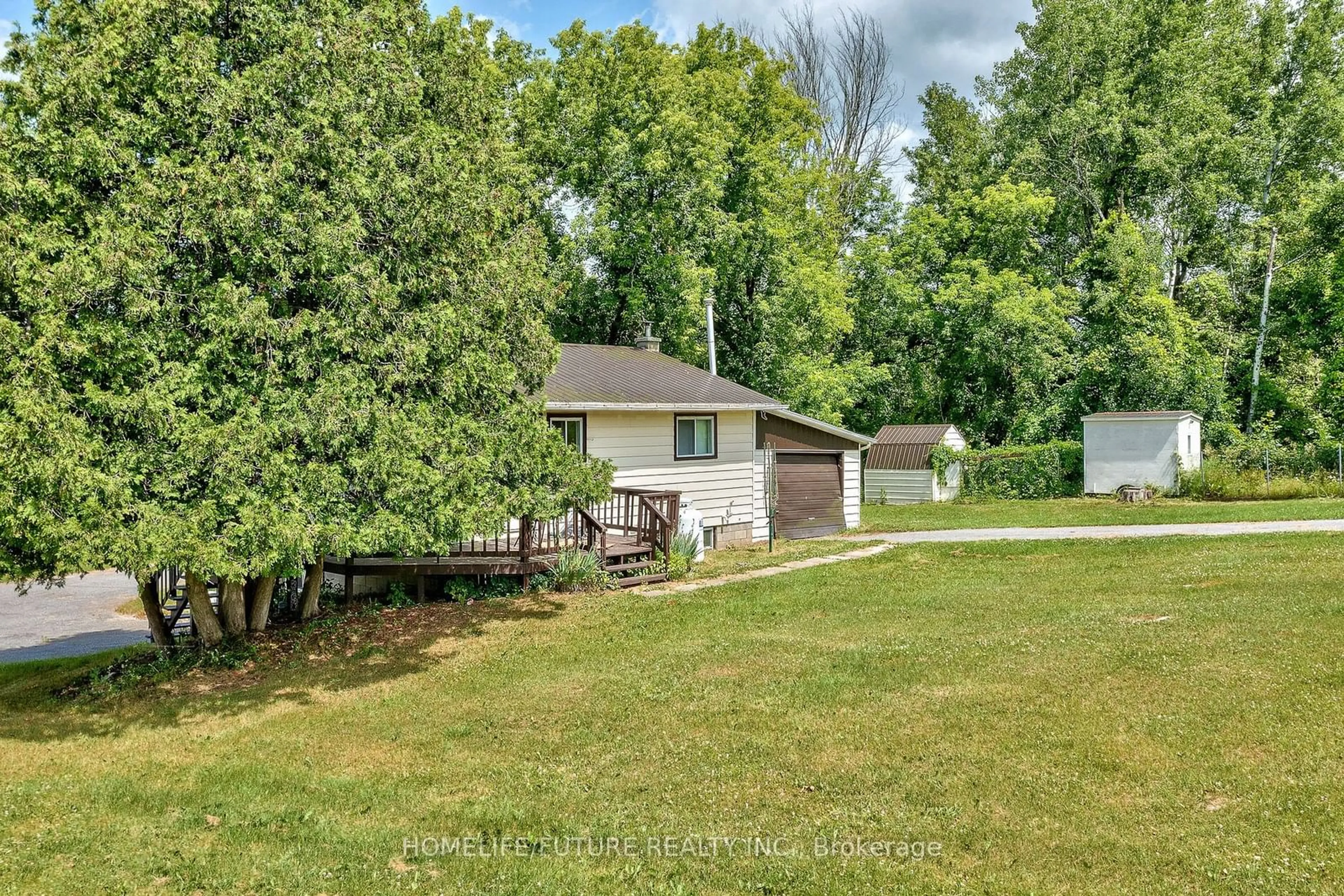 A pic from outside/outdoor area/front of a property/back of a property/a pic from drone, water/lake/river/ocean view for 442 Hall Shore Dr, Lanark Highlands Ontario K0G 1M0