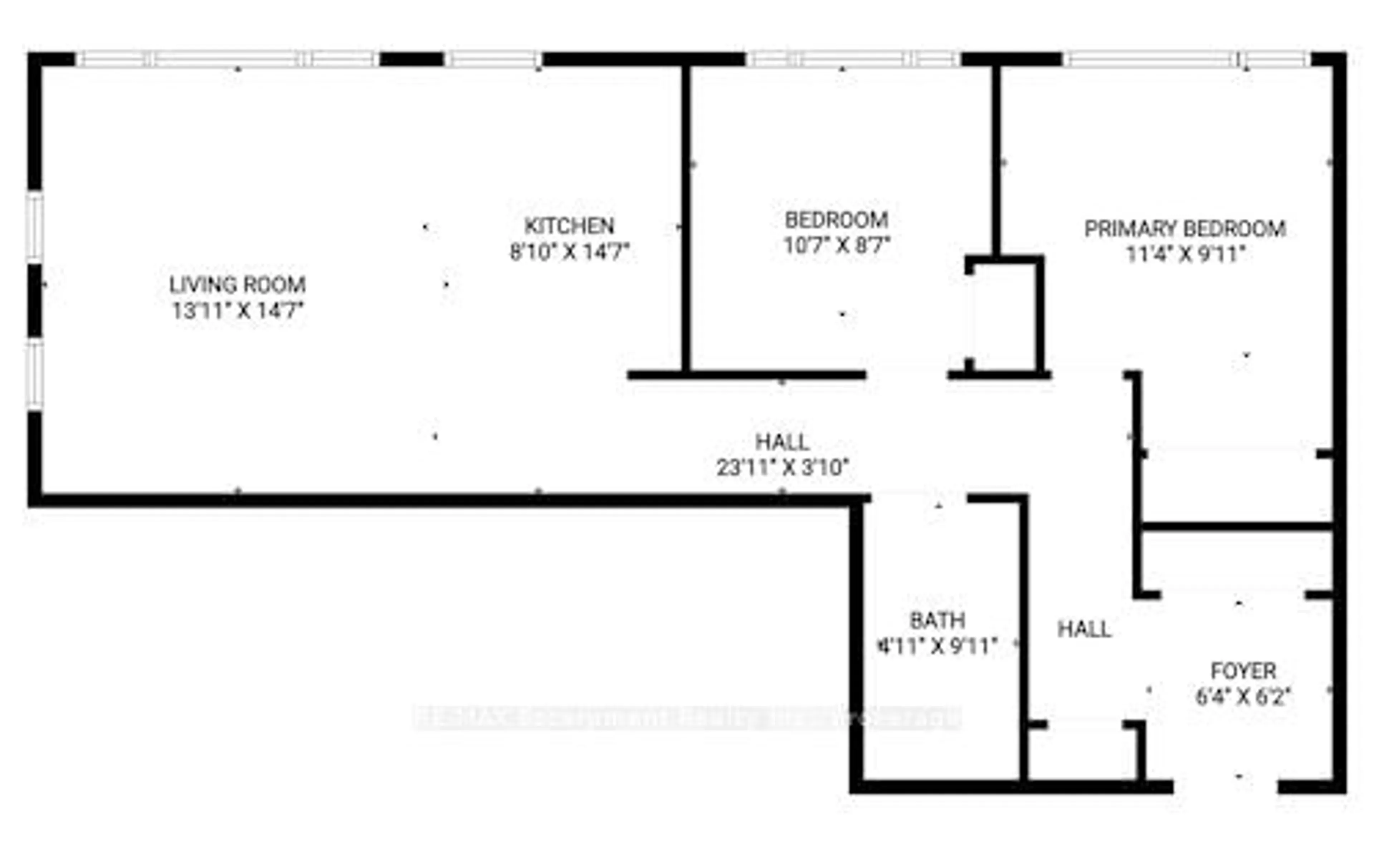 Floor plan for 121 King St #501, Hamilton Ontario L8N 1A9