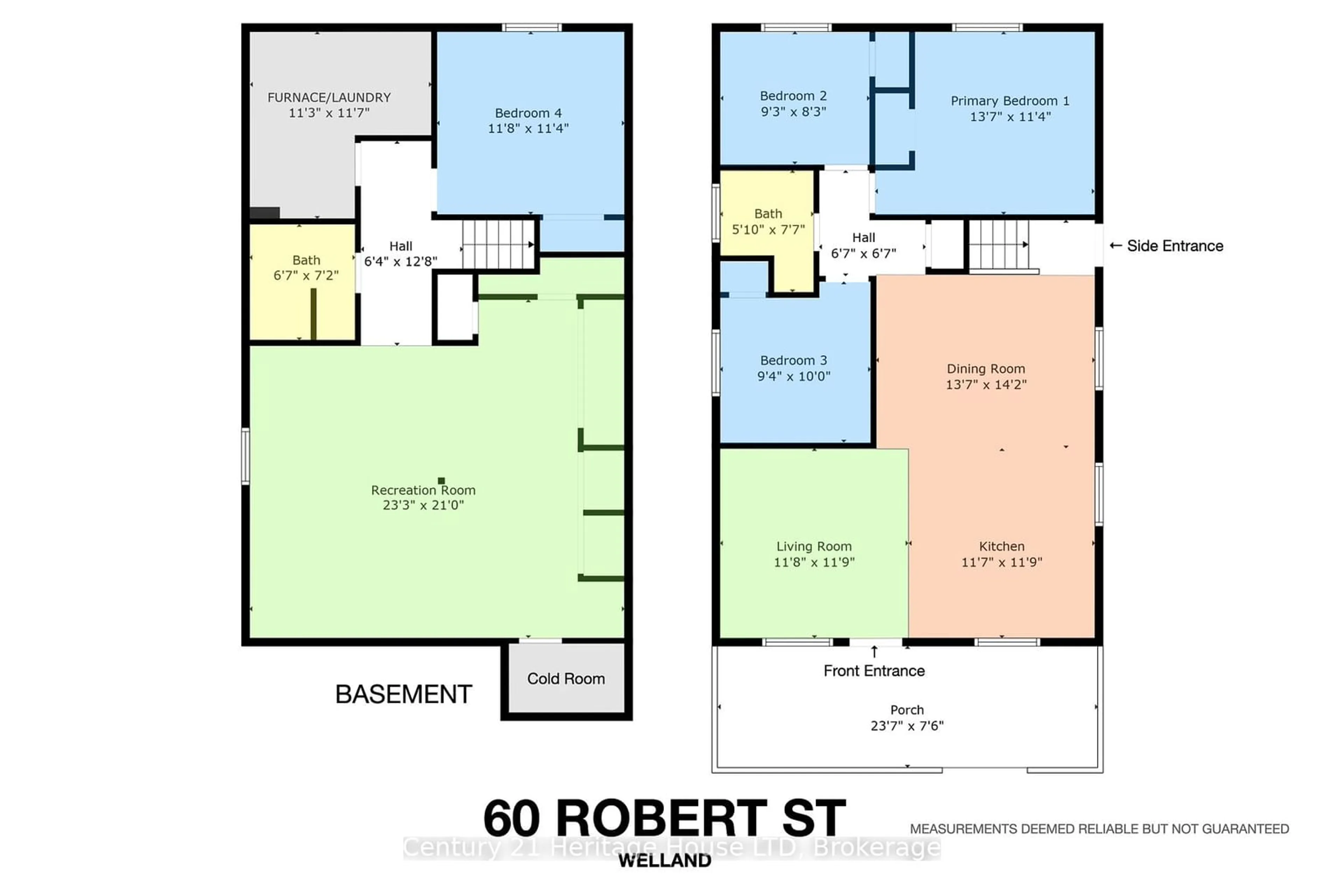 Floor plan for 60 ROBERT St, Welland Ontario L3B 5T9