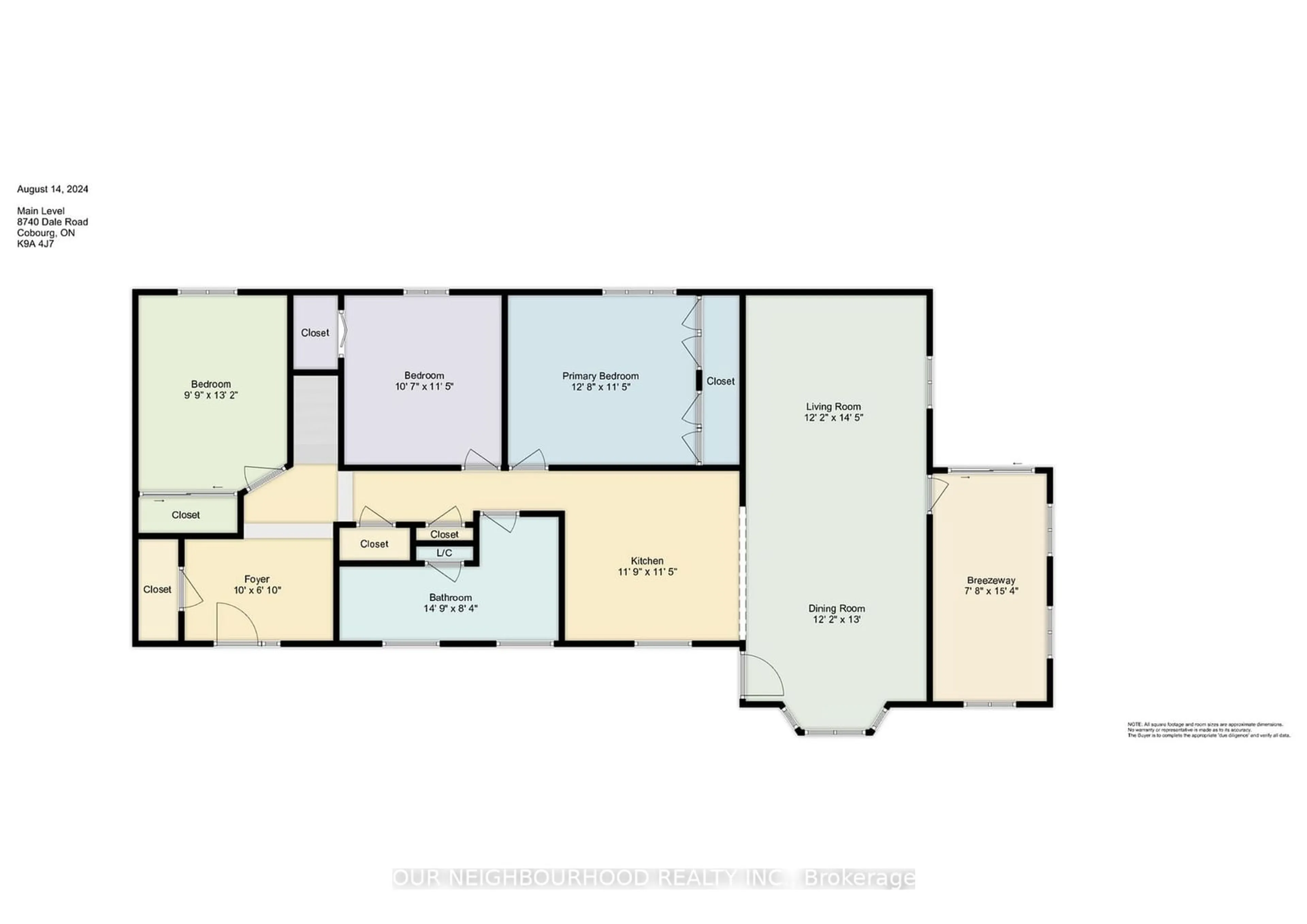 Floor plan for 8740 Dale Rd, Hamilton Township Ontario K9A 4J7