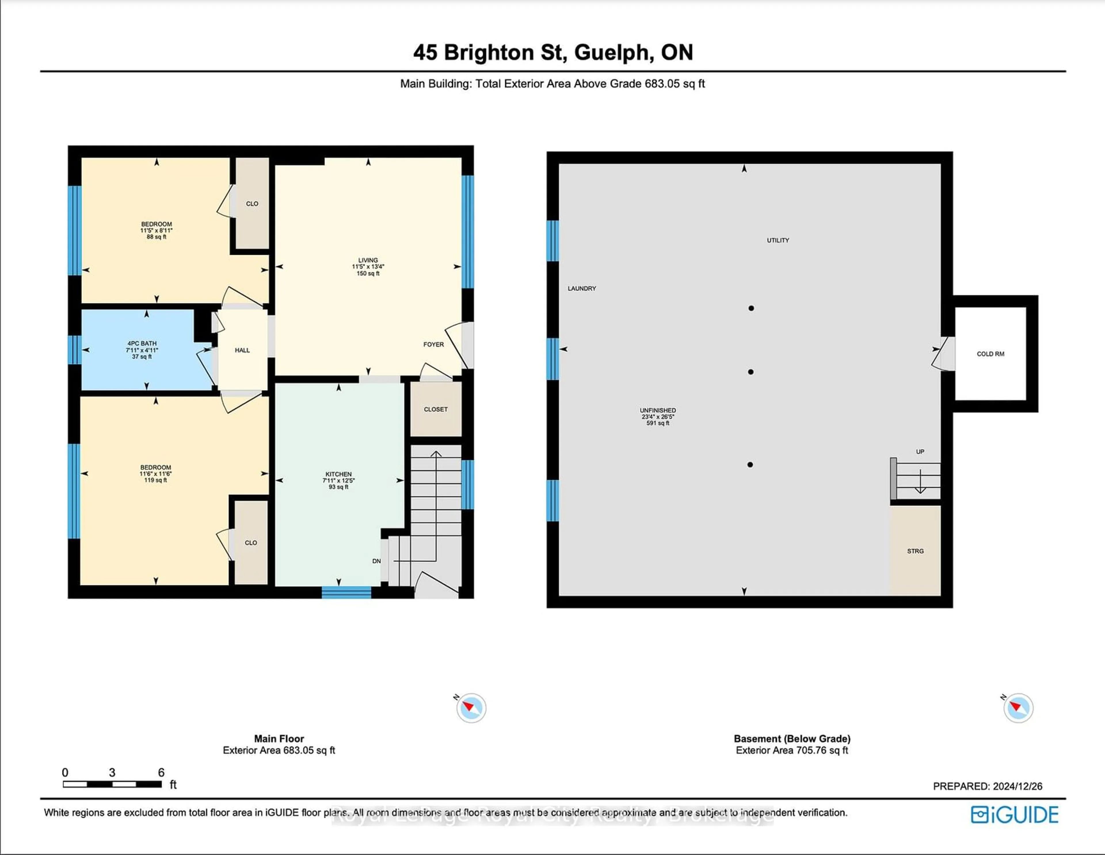 Floor plan for 45 BRIGHTON St, Guelph Ontario N1E 3T2