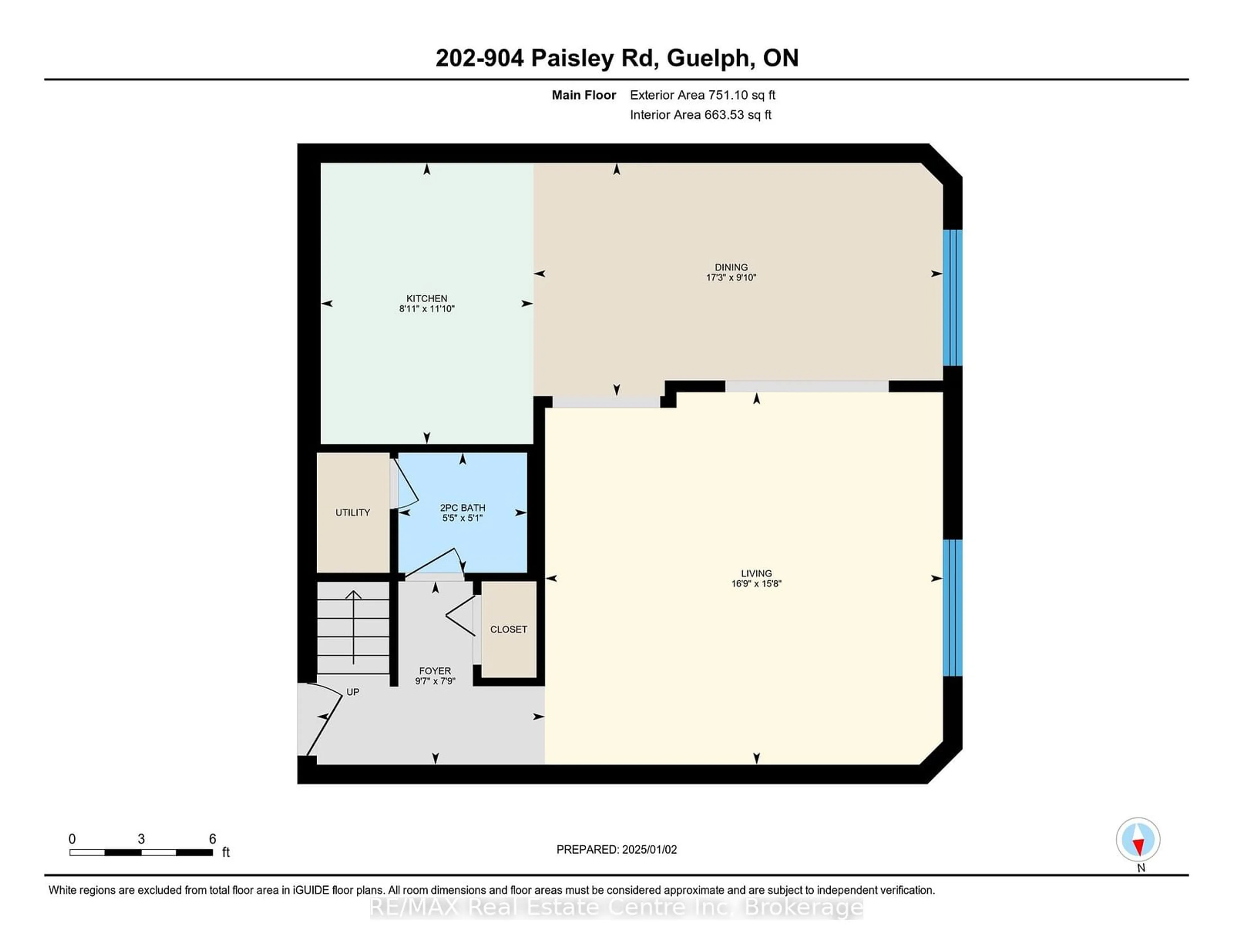 Floor plan for 904 Paisley Rd #202, Guelph Ontario N1K 0C6