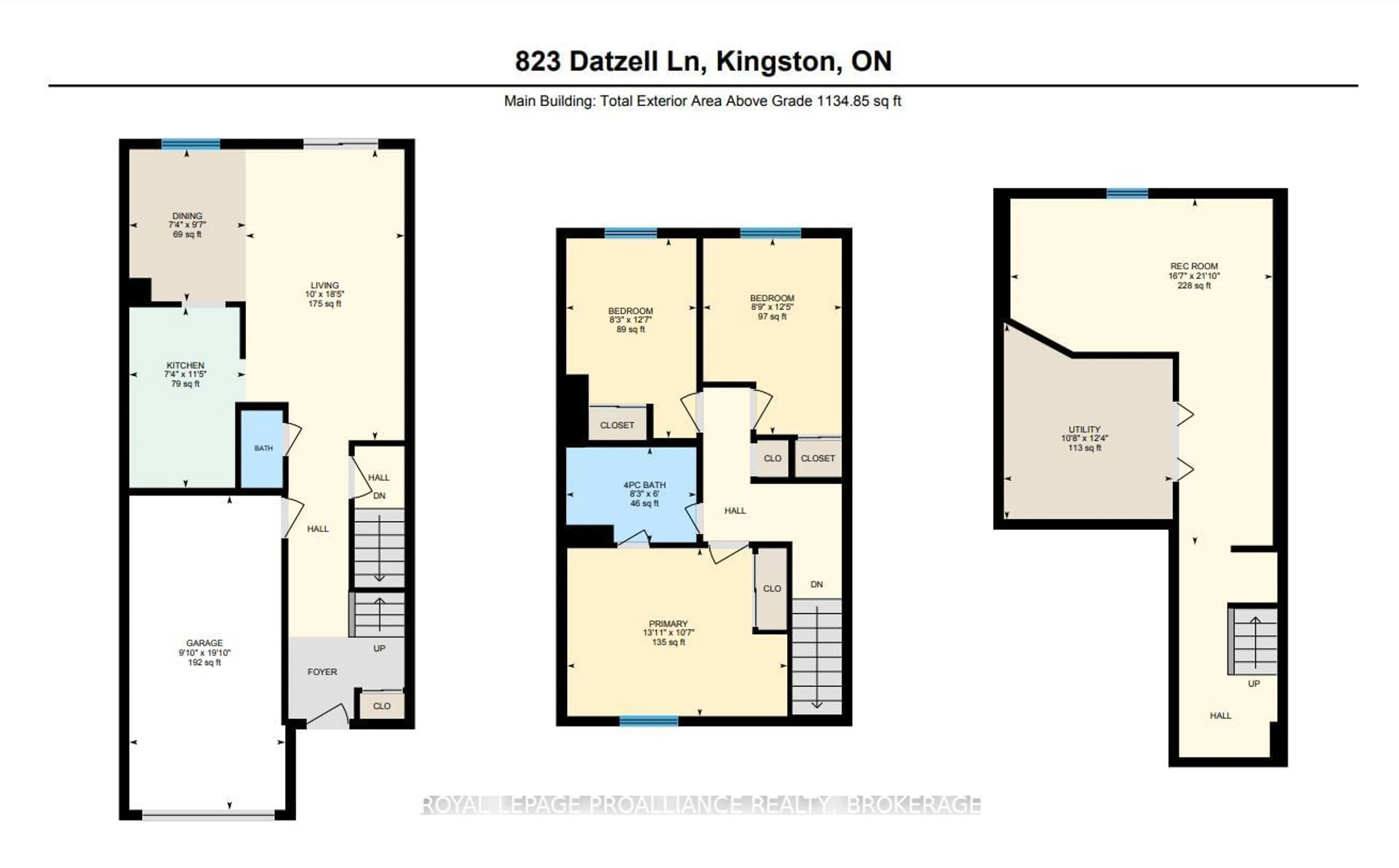 Floor plan for 823 Datzell Lane, Kingston Ontario K7M 7R7