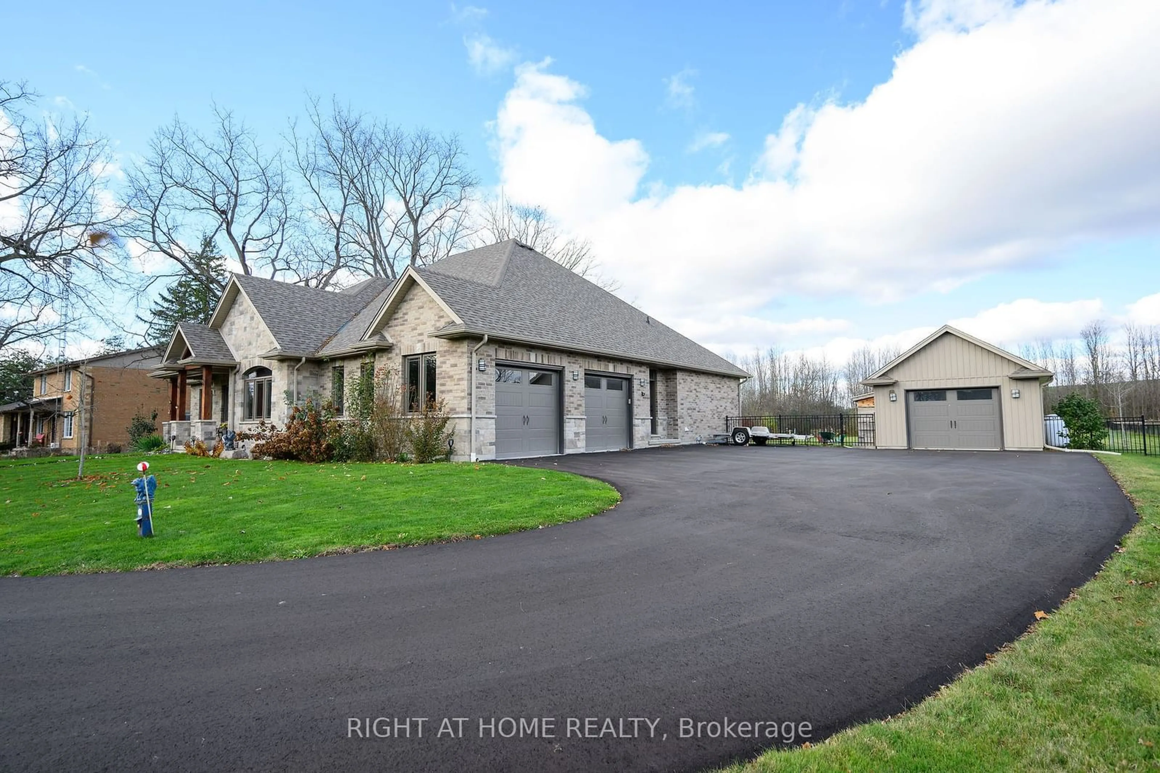 A pic from outside/outdoor area/front of a property/back of a property/a pic from drone, street for 1897 Concession 8 Rd, Hamilton Ontario N1R 5S2