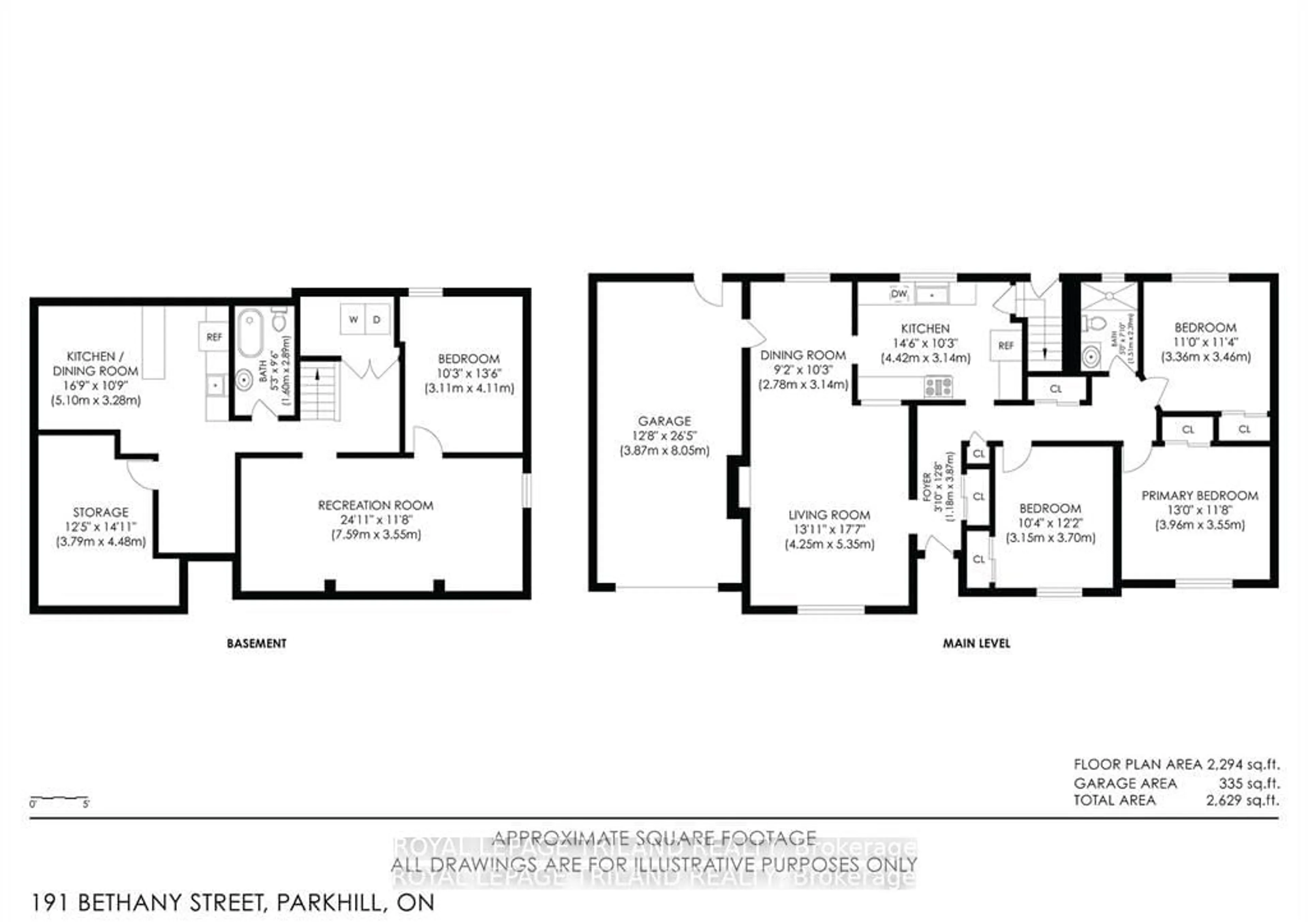 Floor plan for 191 Bethany St, North Middlesex Ontario N0M 2K0