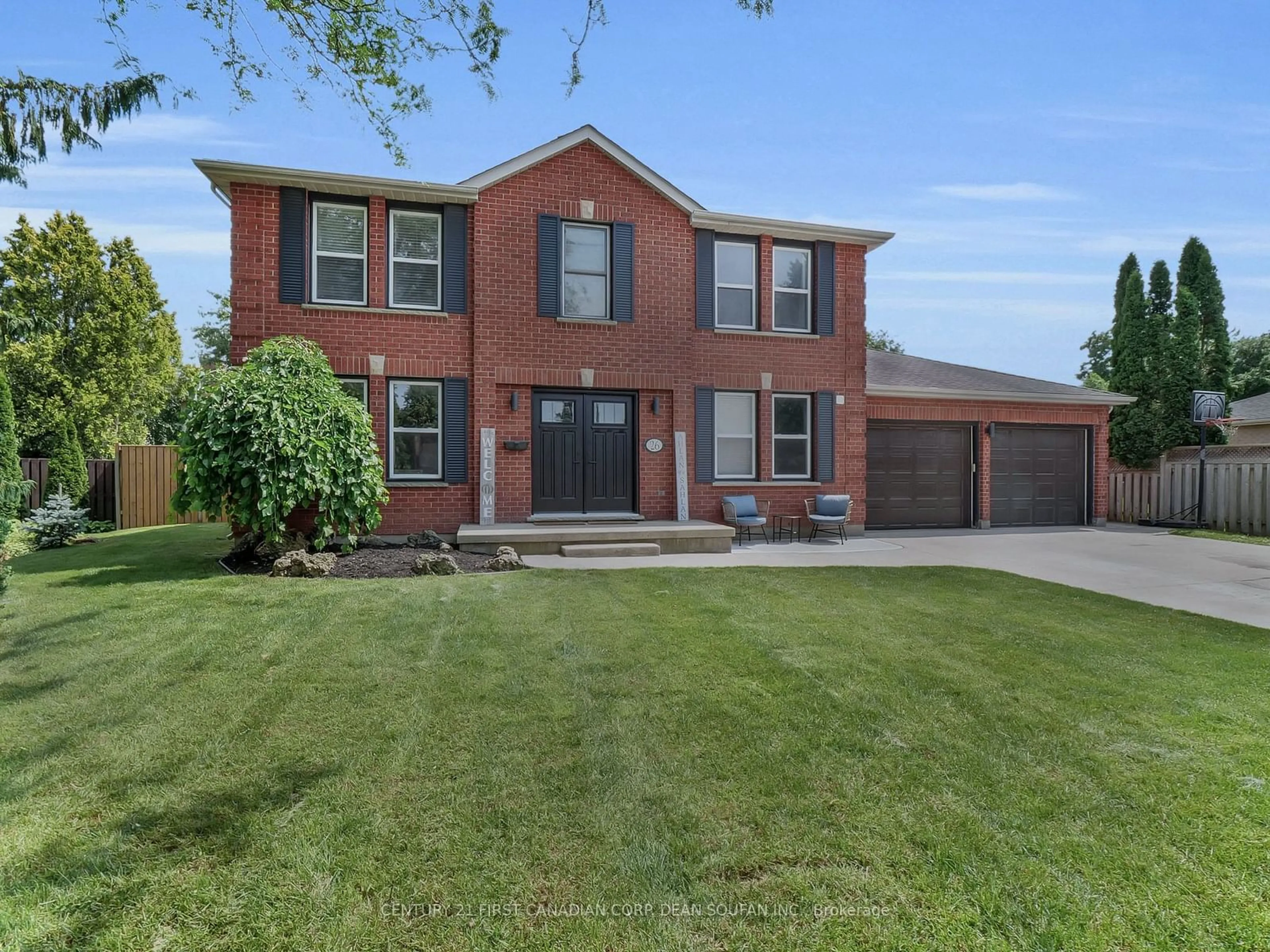 Home with brick exterior material, street for 26 Pennybrook Crt, London Ontario N5X 2Z6