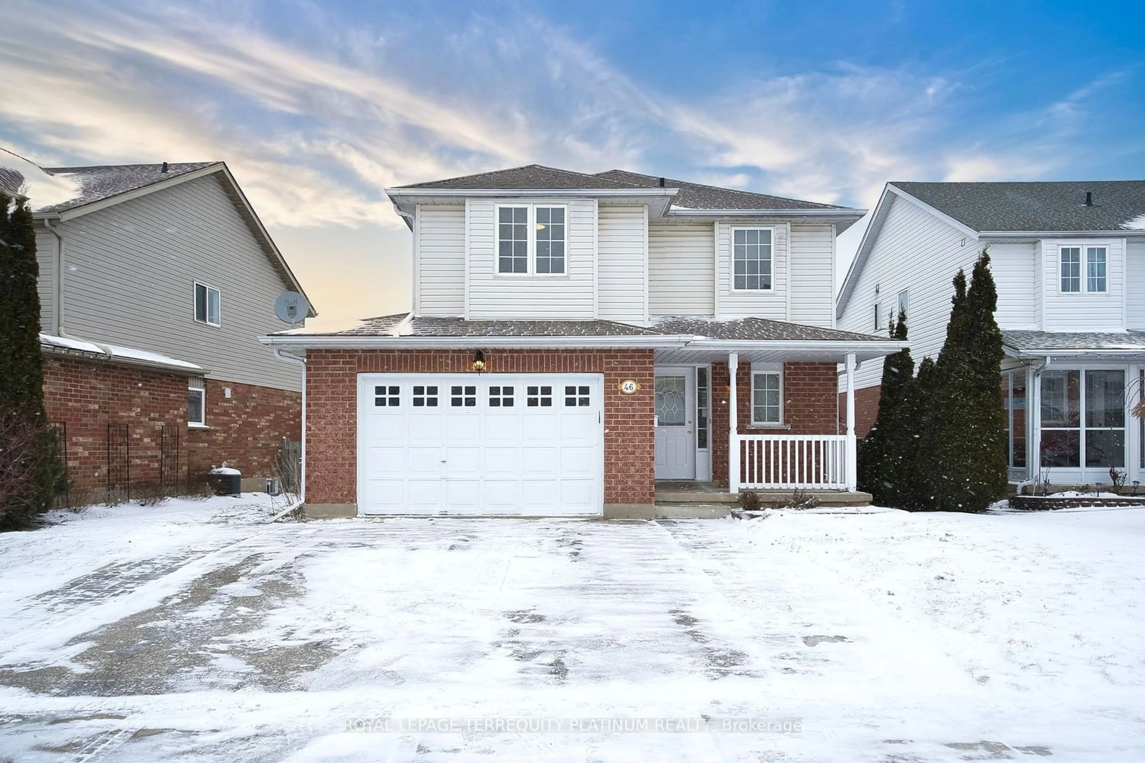 Home with brick exterior material, street for 46 Deerpath Dr, Guelph Ontario N1K 1V1