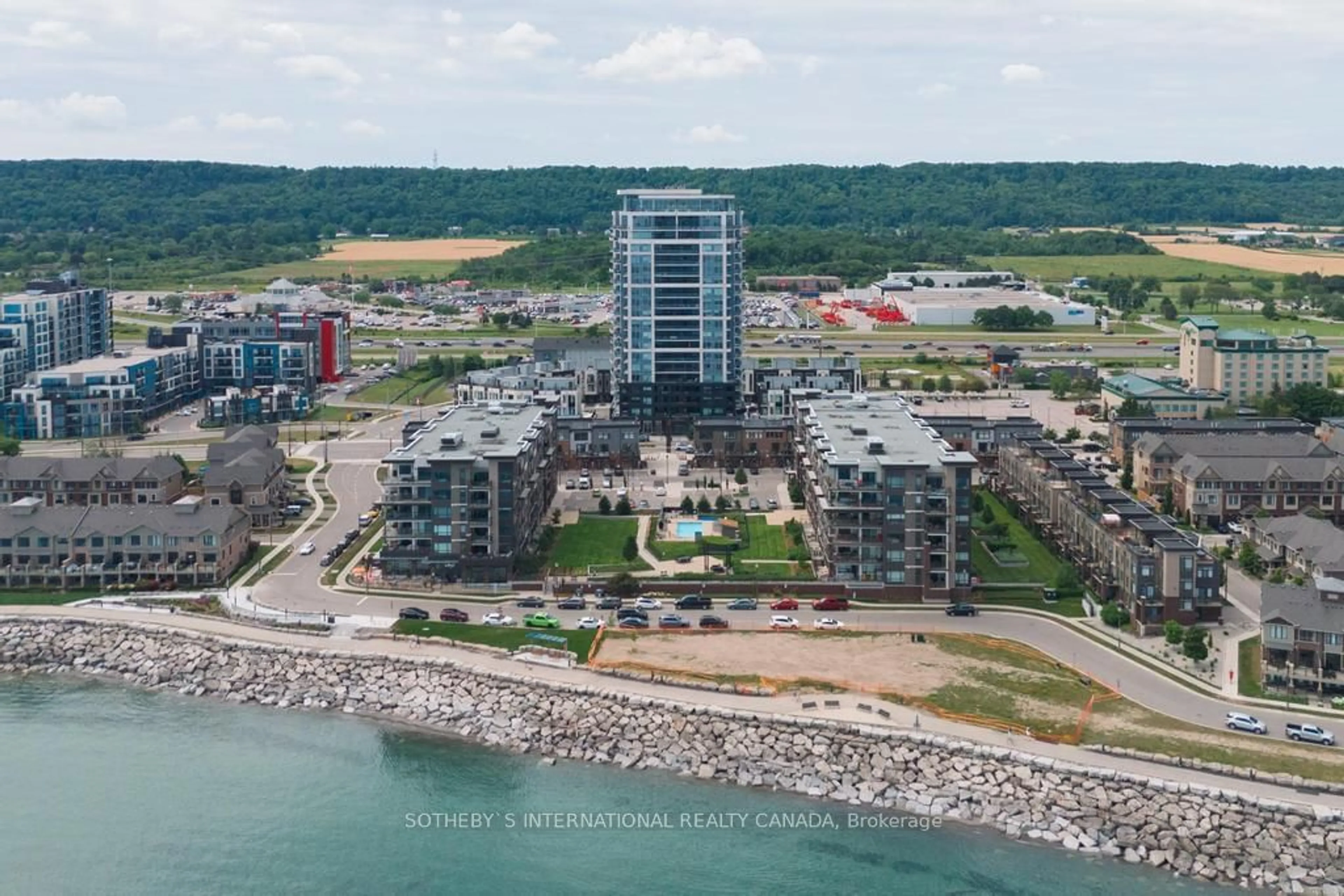 A pic from outside/outdoor area/front of a property/back of a property/a pic from drone, water/lake/river/ocean view for 385 Winston Rd #PH 1903, Grimsby Ontario L3M 0J3