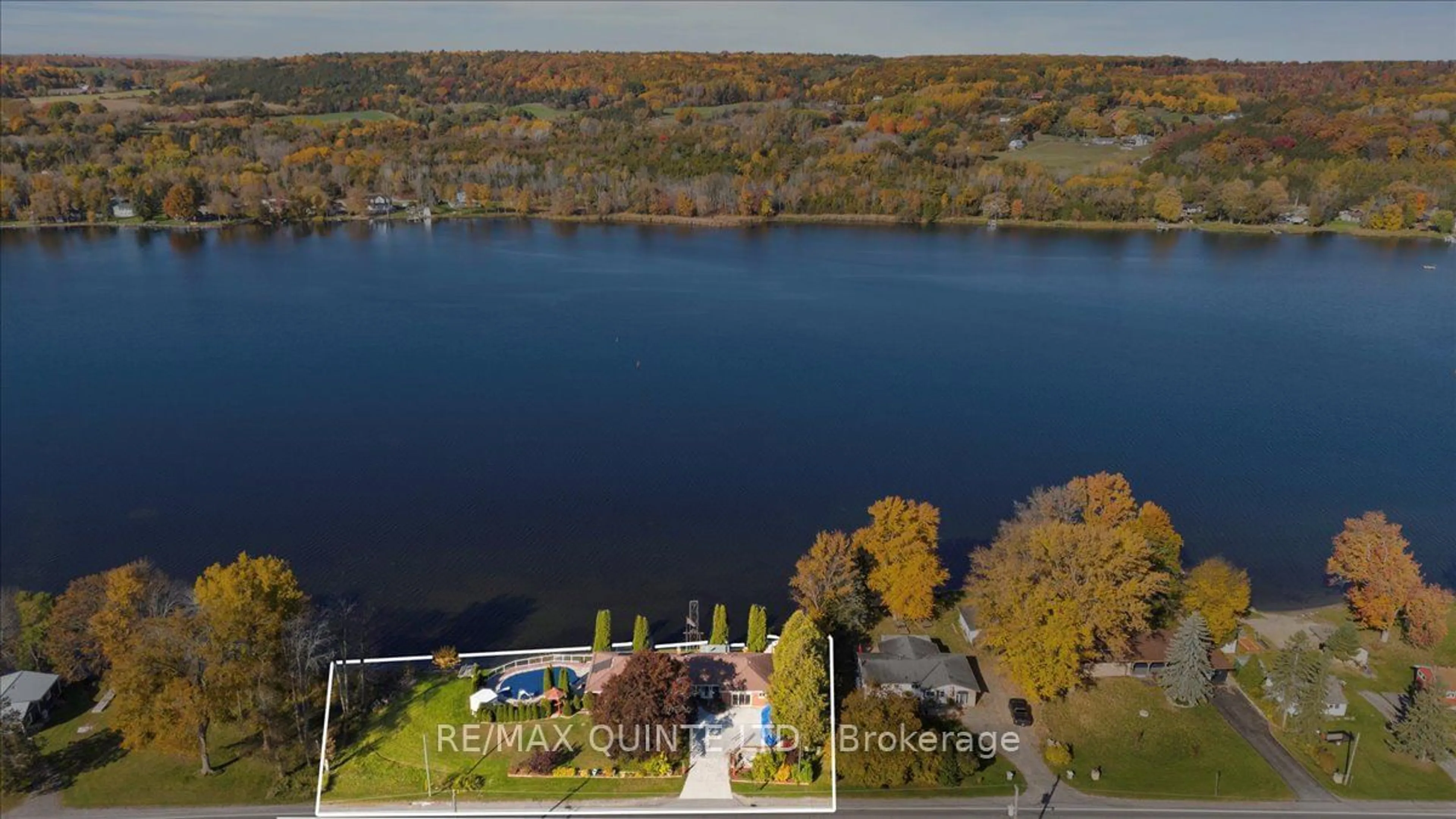 A pic from outside/outdoor area/front of a property/back of a property/a pic from drone, water/lake/river/ocean view for 511 Frankford-Stirling Rd, Quinte West Ontario K0K 2C0