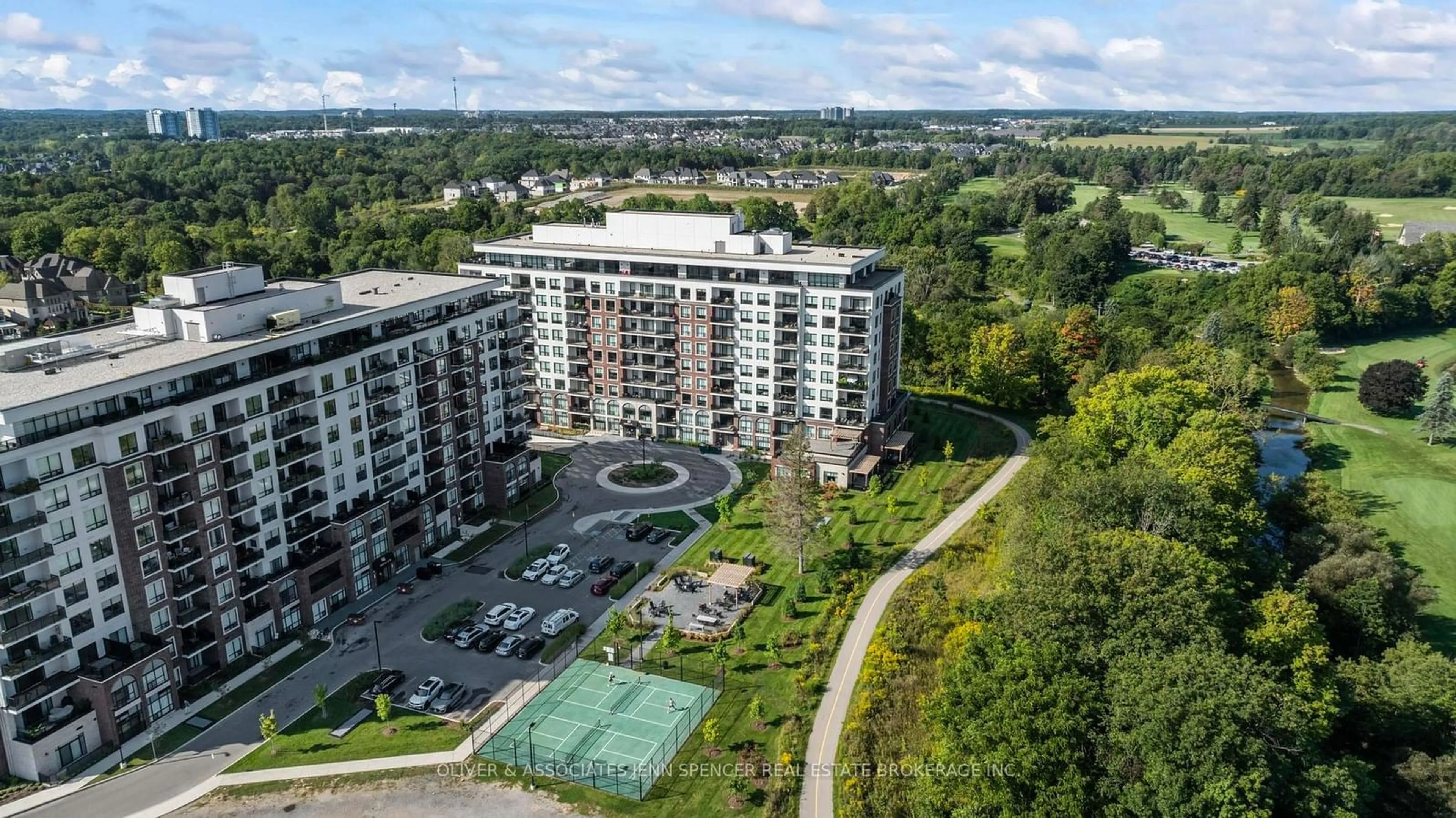 A pic from outside/outdoor area/front of a property/back of a property/a pic from drone, city buildings view from balcony for 460 Callaway Rd #111, London Ontario N6G 0Z2