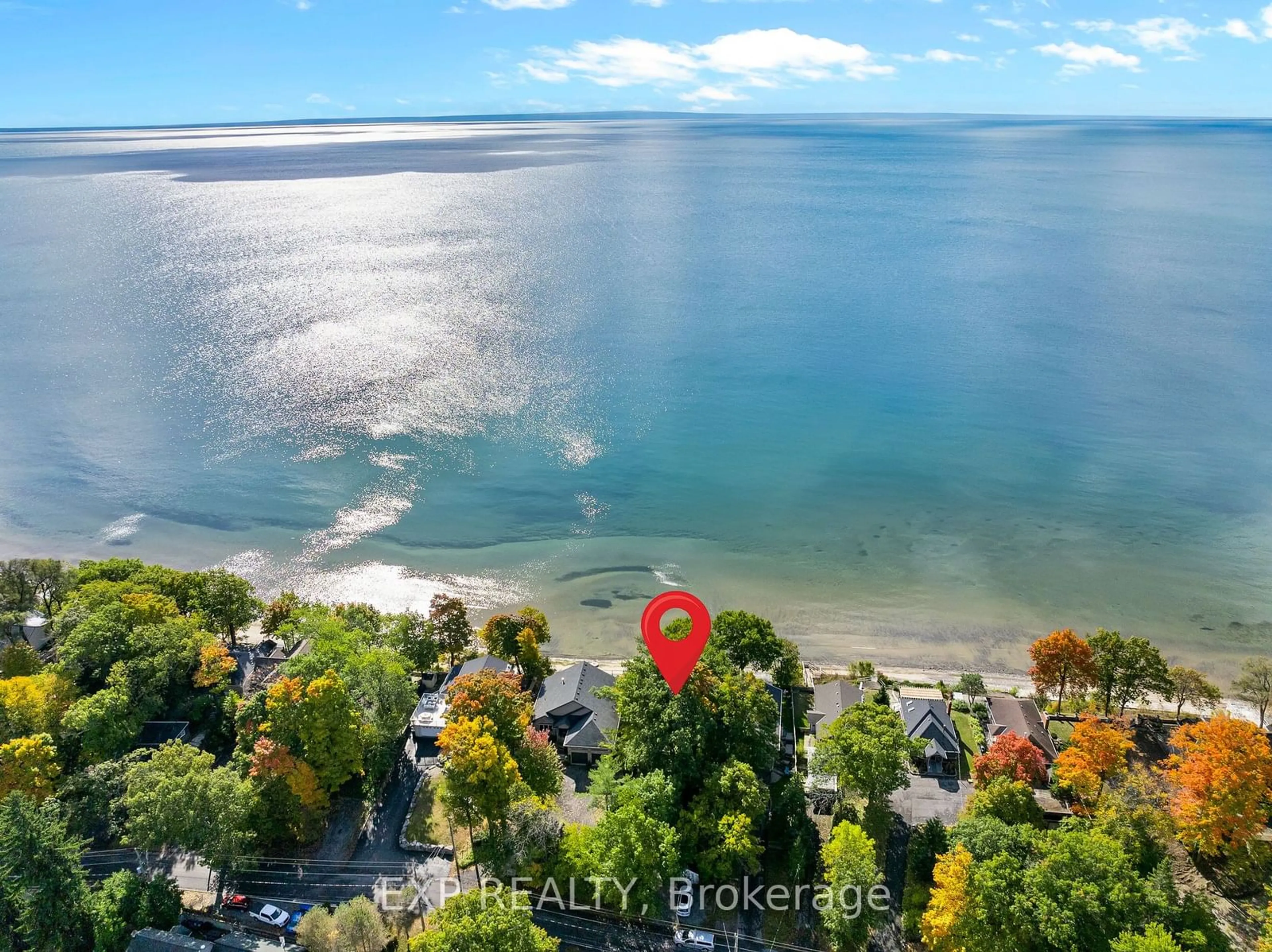 A pic from outside/outdoor area/front of a property/back of a property/a pic from drone, water/lake/river/ocean view for 10451 Lakeshore Rd, Wainfleet Ontario L3K 5V4