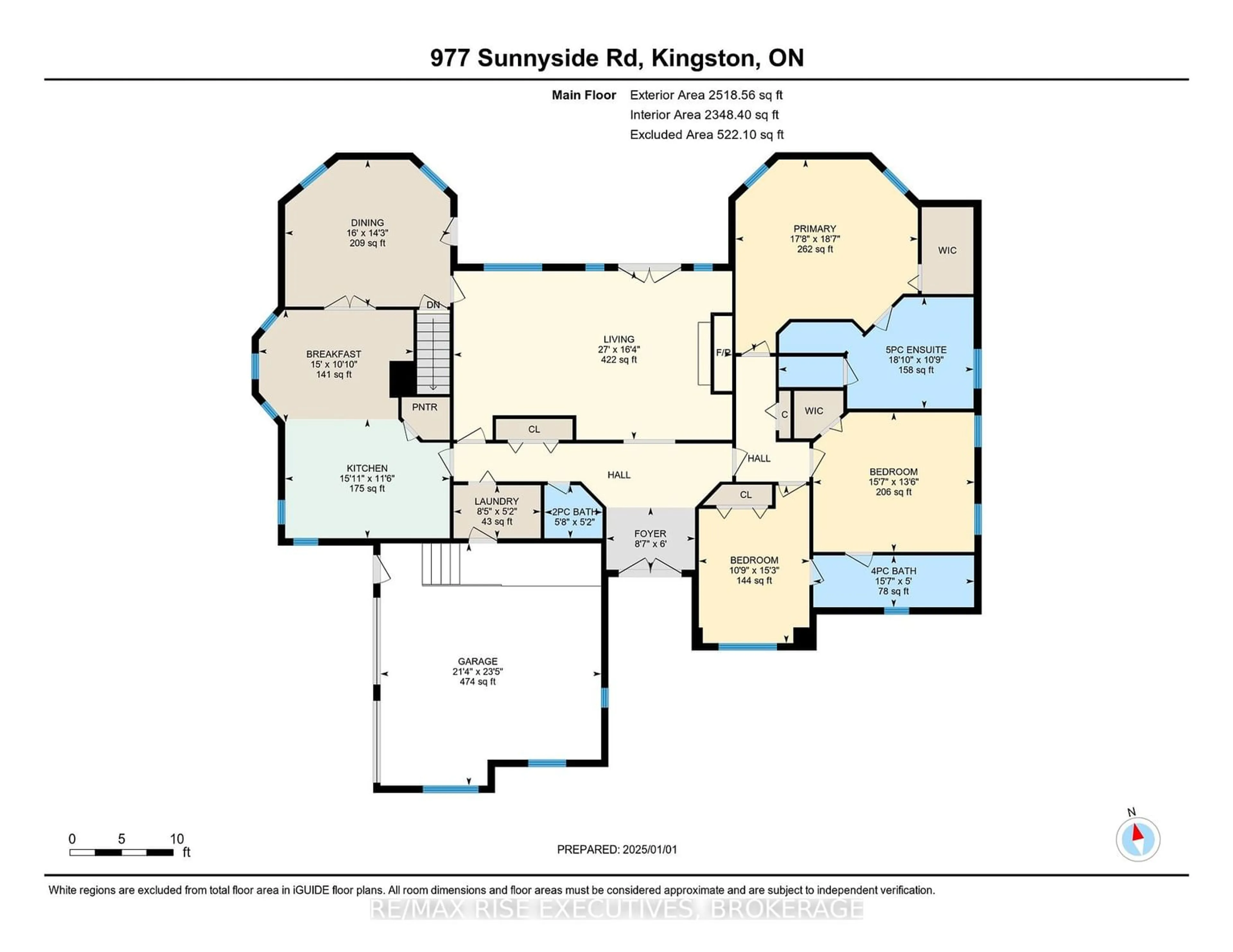 Floor plan for 977 Sunnyside Rd, Kingston Ontario K7L 4V4