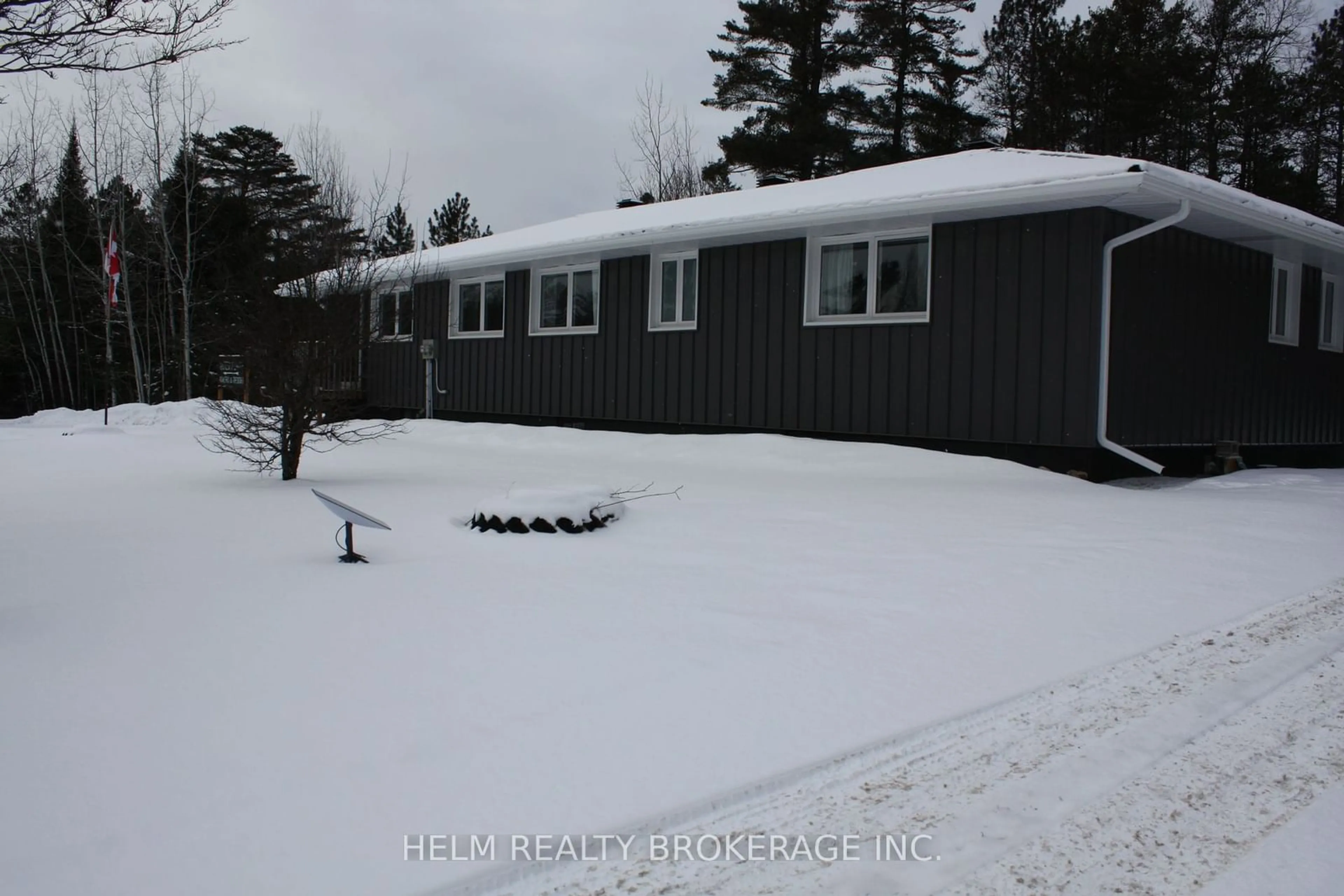 A pic from outside/outdoor area/front of a property/back of a property/a pic from drone, unknown for 8855 Hwy 17, Calvin Ontario P0H 1V0