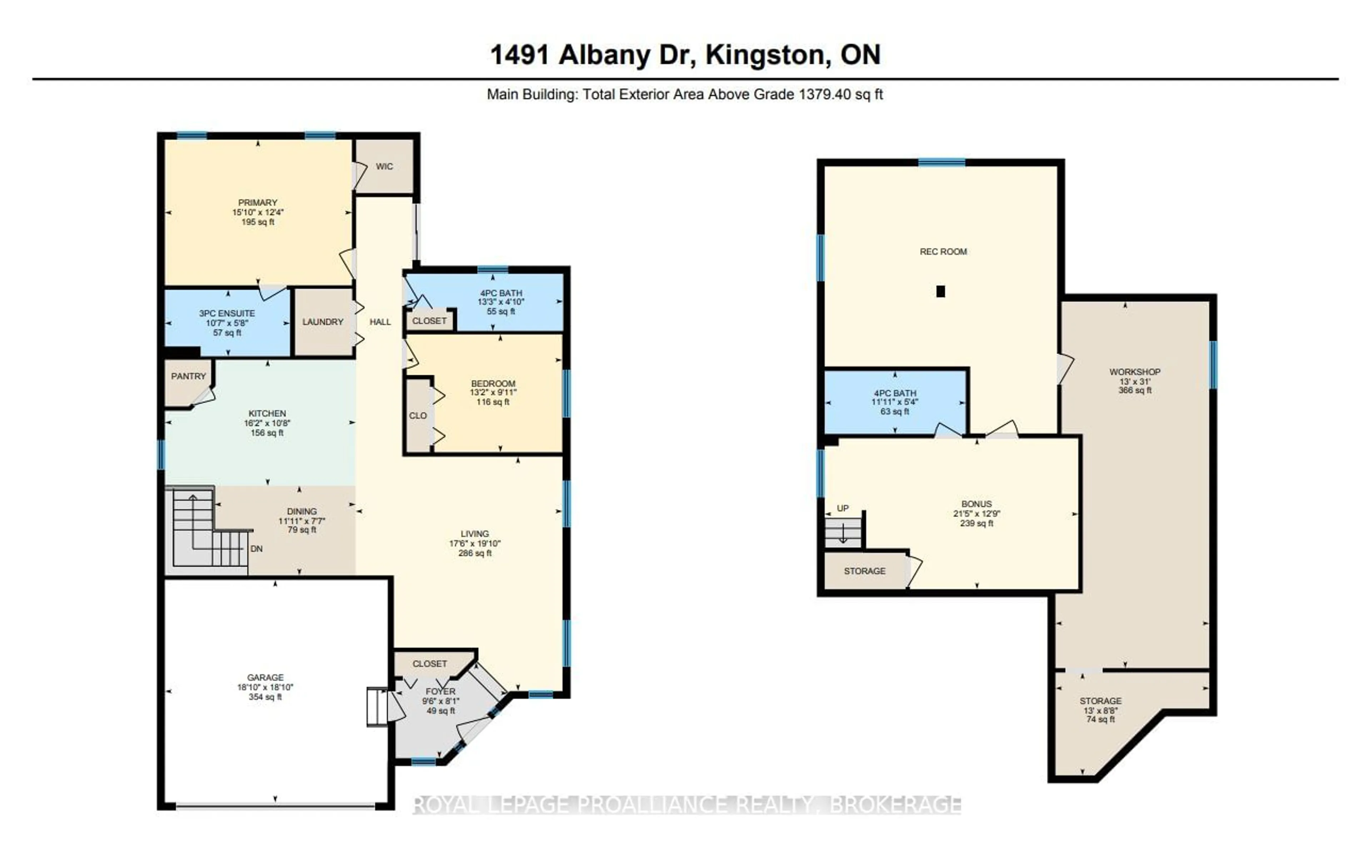 Floor plan for 1491 Albany Dr, Kingston Ontario K7P 0B8