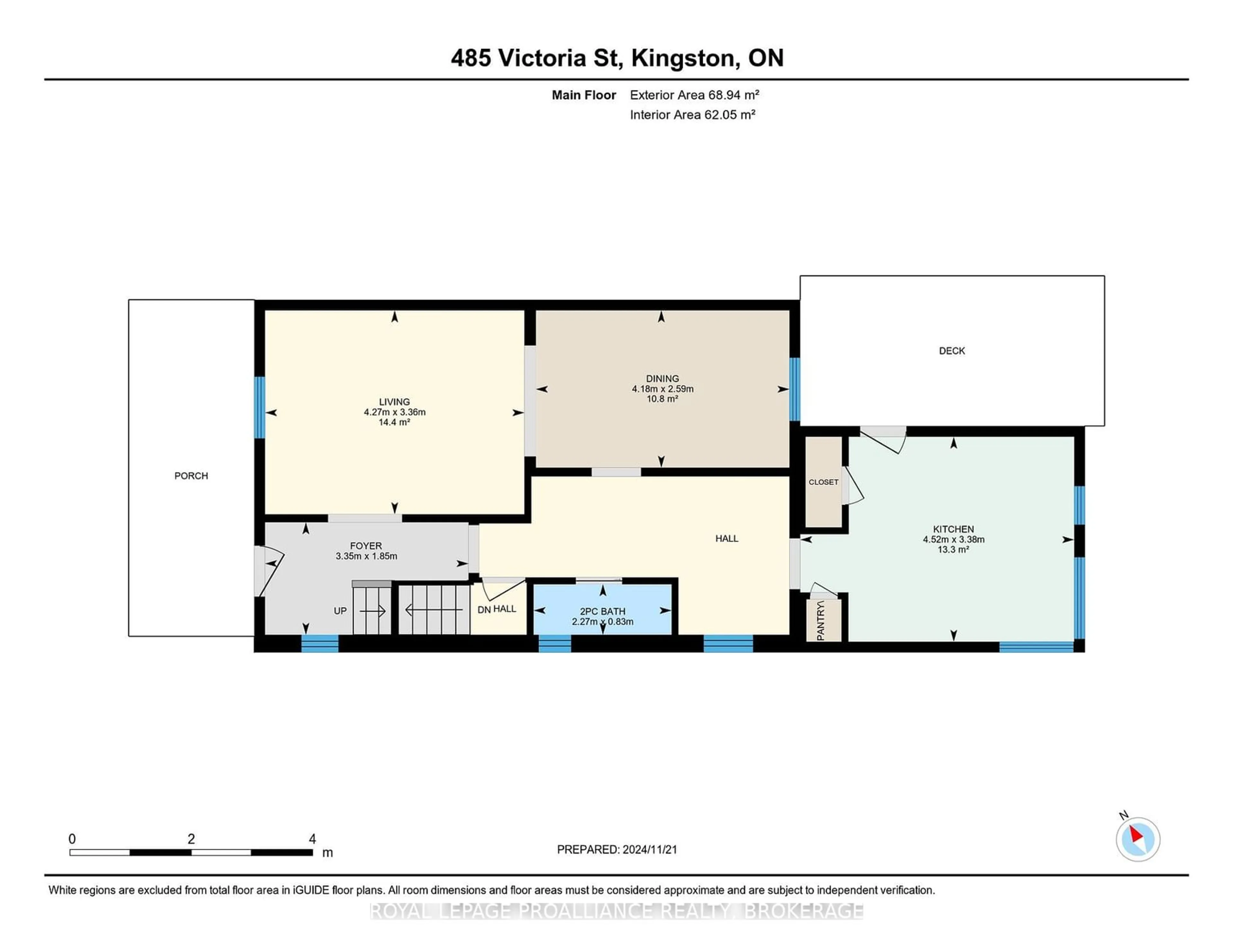 Floor plan for 485 Victoria St, Kingston Ontario K7L 3Z8