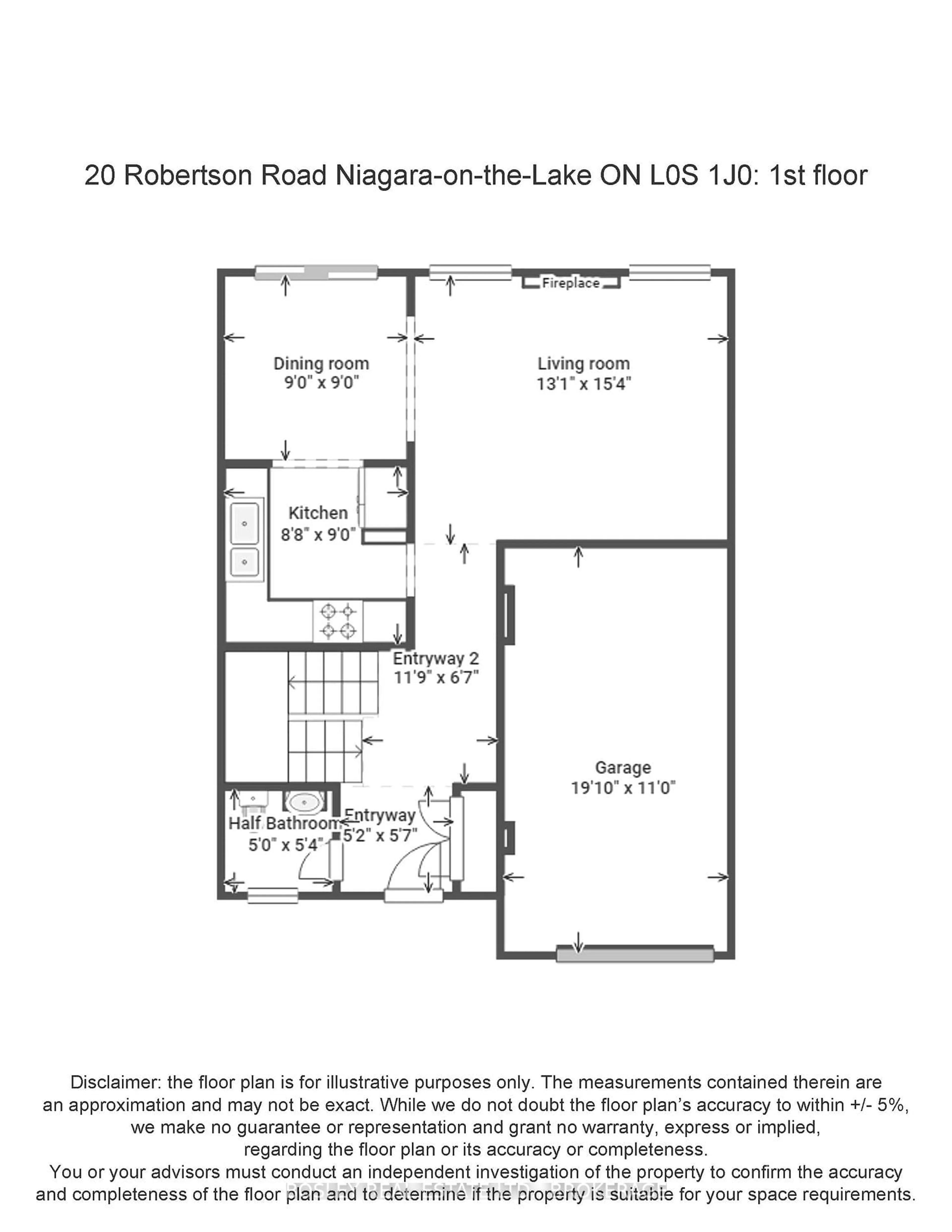 Floor plan for 20 Robertson Rd, Niagara-on-the-Lake Ontario L0S 1J0