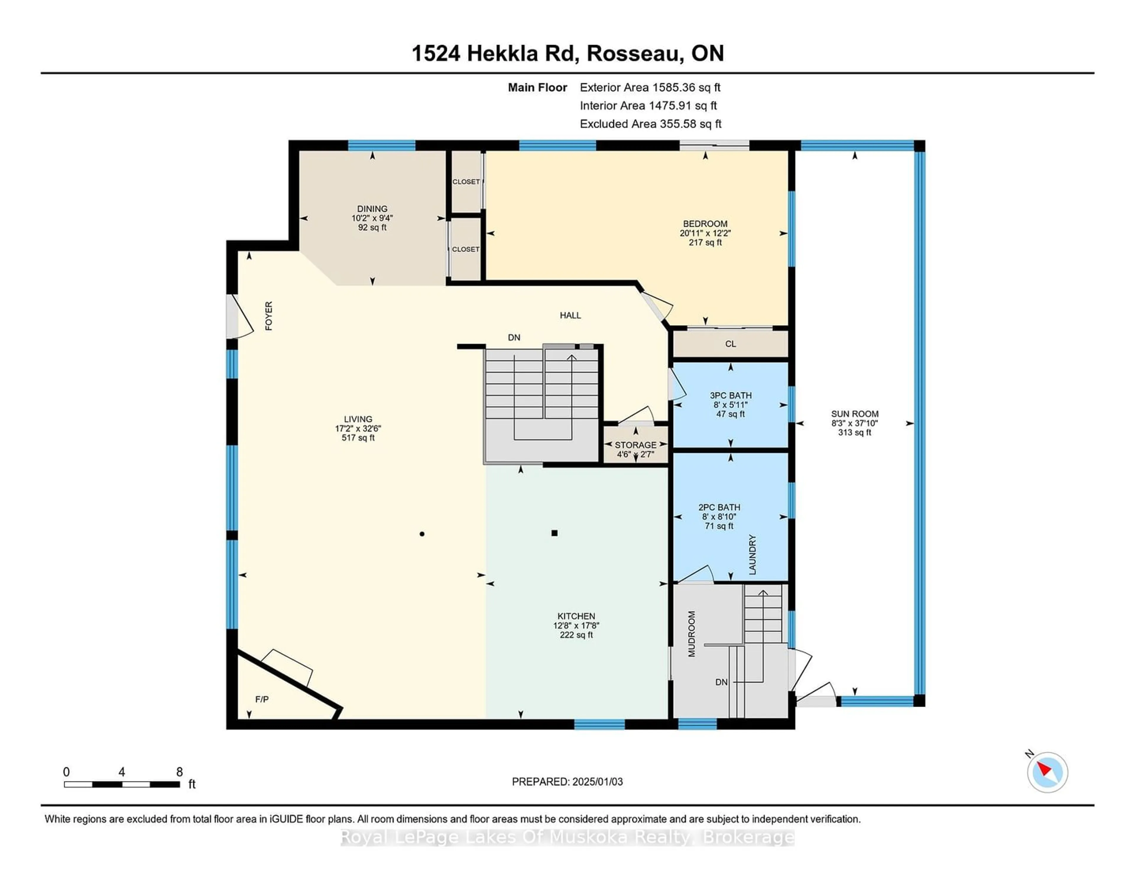 Floor plan for 1524 Hekkla Rd, Muskoka Lakes Ontario P0C 1J0