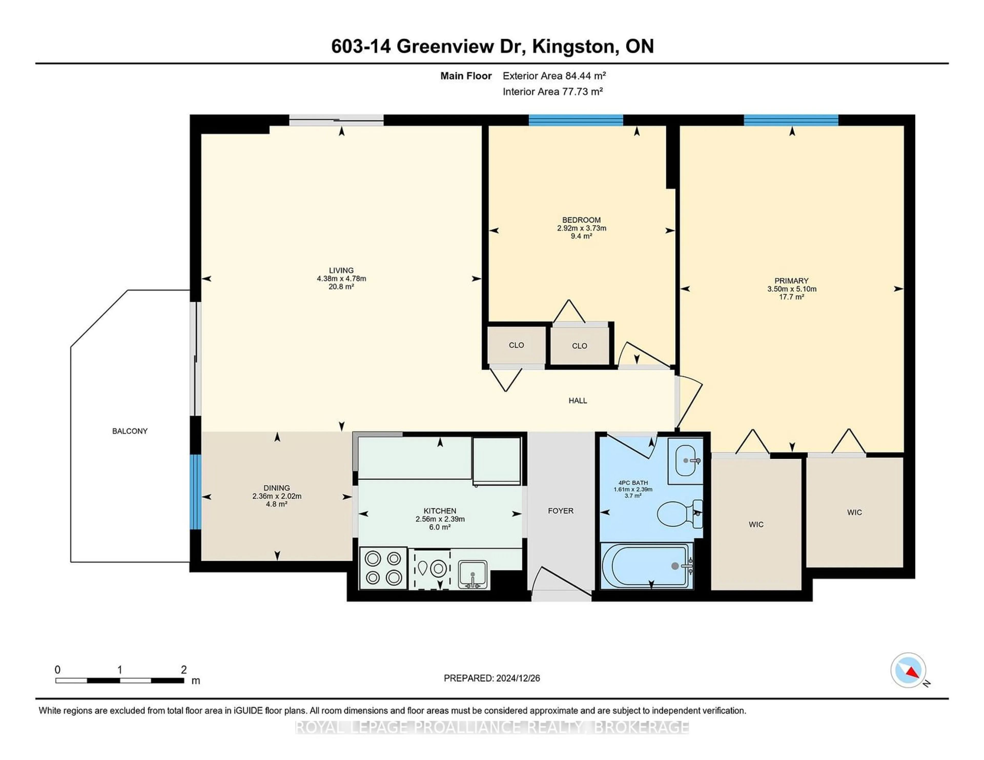 Floor plan for 14 Greenview Dr #603, Kingston Ontario K7M 7T5