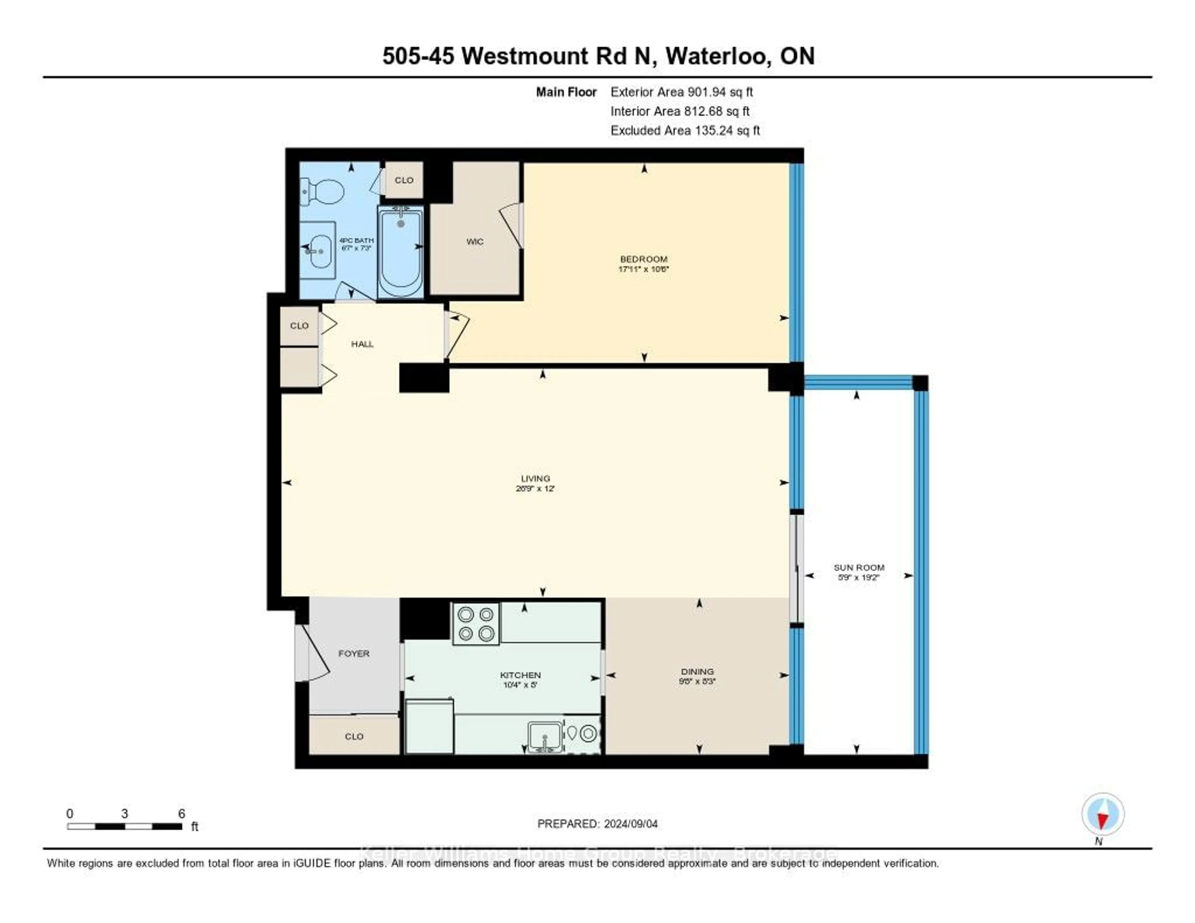 Floor plan for 45 Westmount Rd #505, Waterloo Ontario N2L 2R3