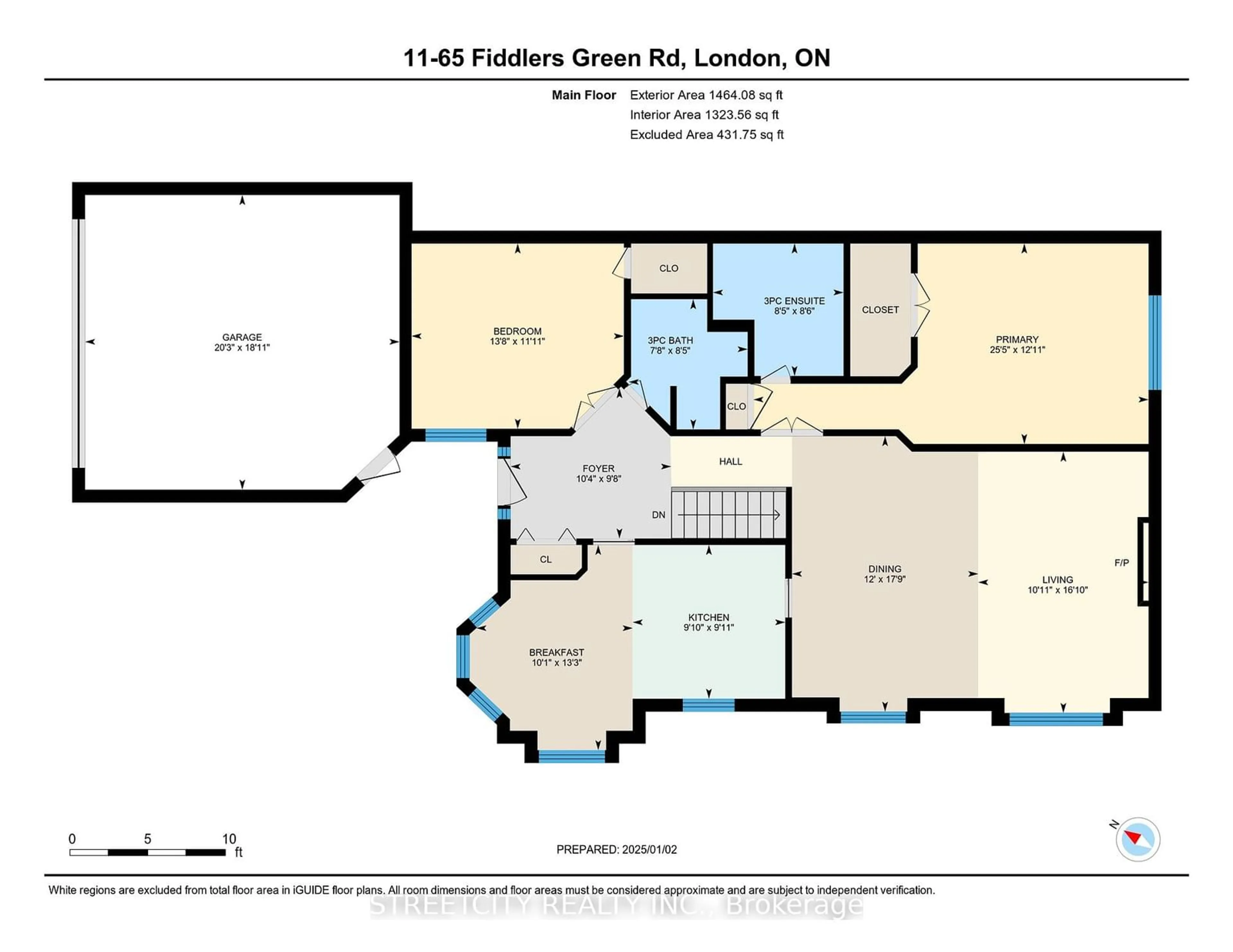 Floor plan for 65 Fiddlers Green Rd #11, London Ontario N6H 4V5