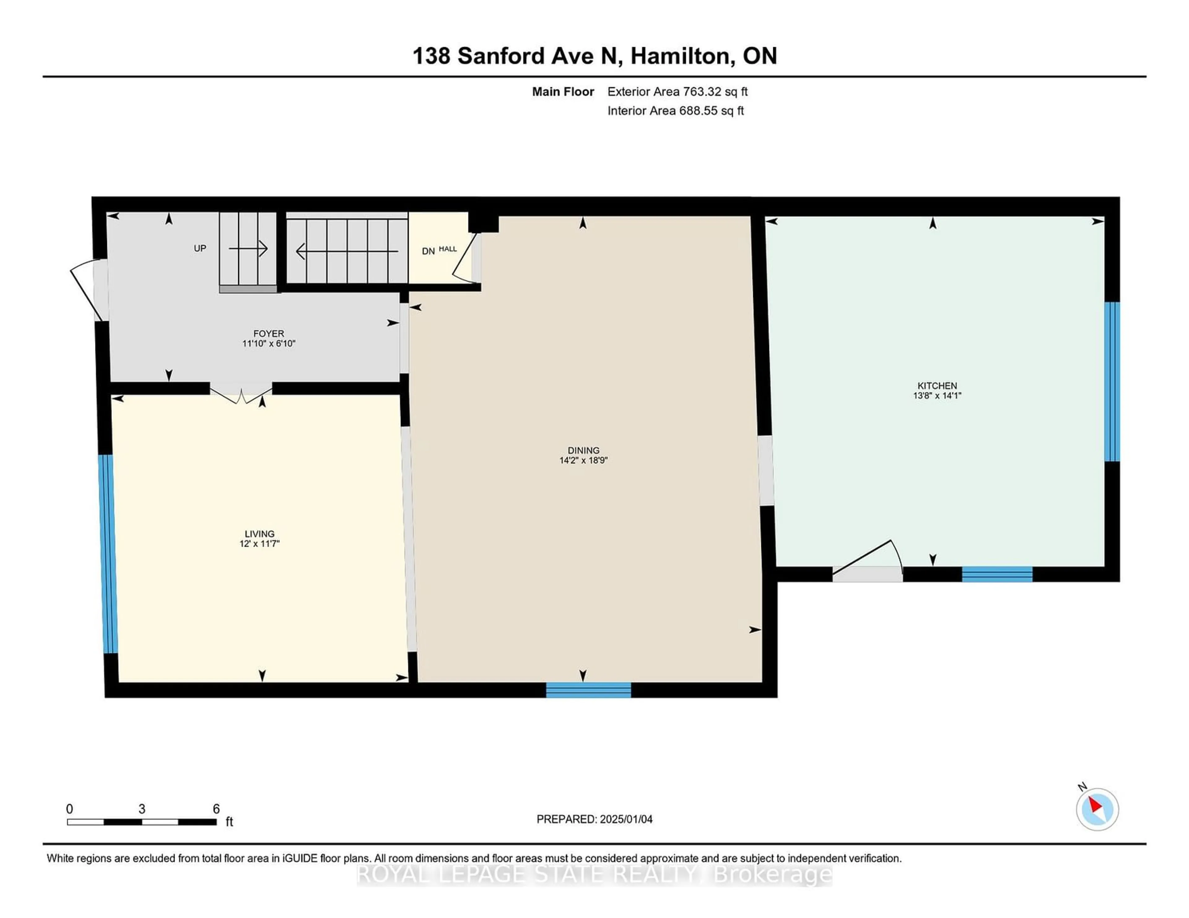 Floor plan for 138 Sanford Ave, Hamilton Ontario L8L 5Z5