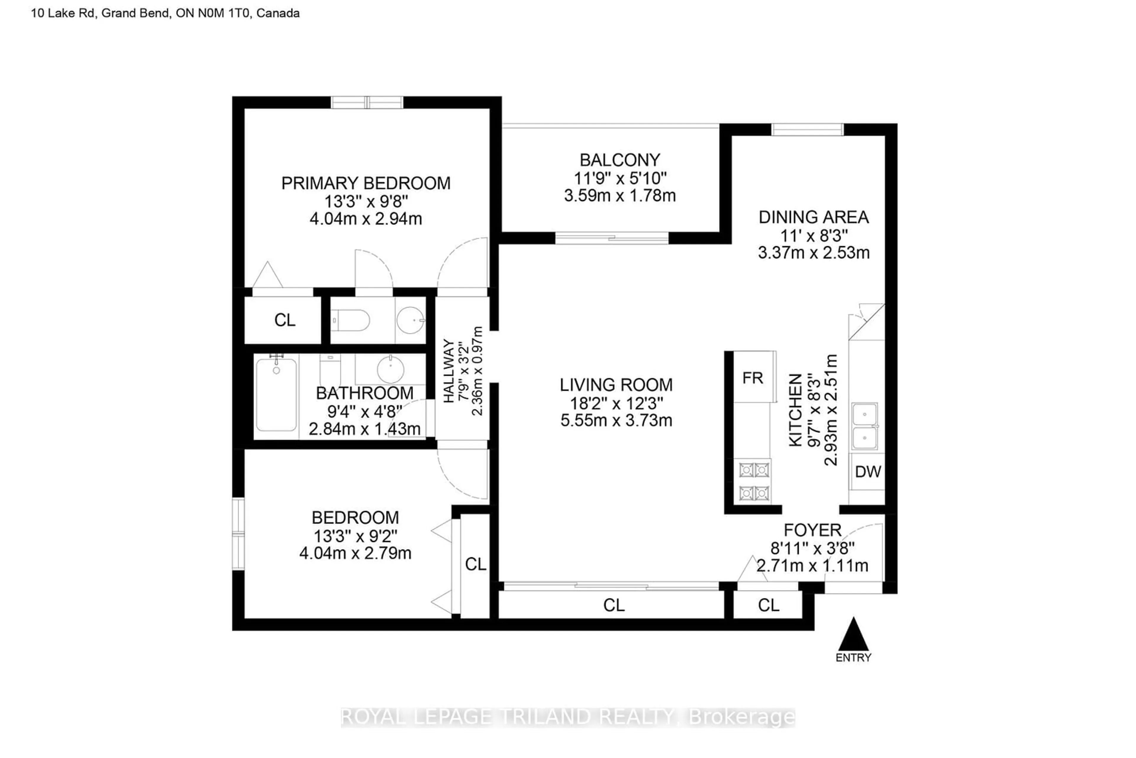 Floor plan for 10 Lake Rd #202, Lambton Shores Ontario N0M 1T0