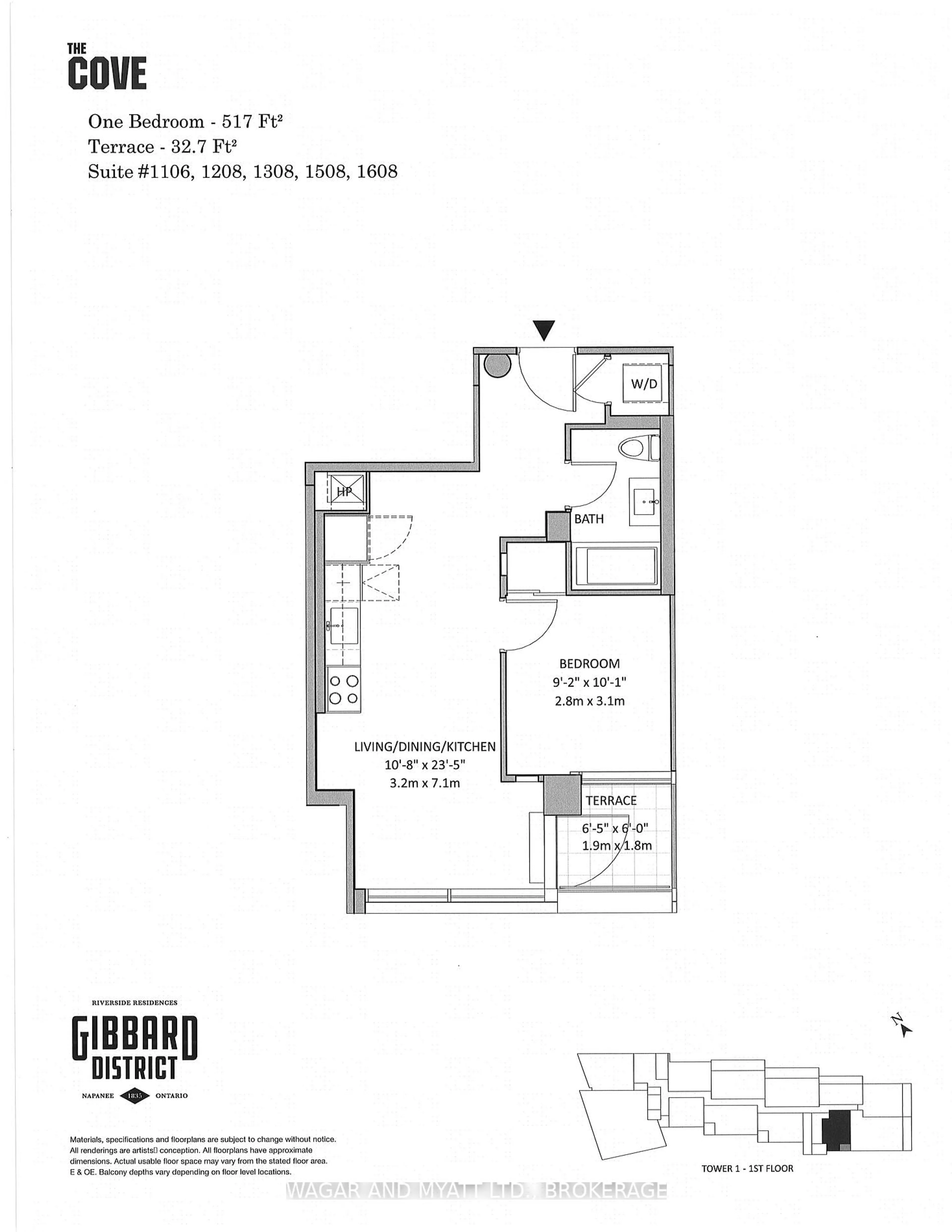 Floor plan for 88 DUNDAS St #1508, Greater Napanee Ontario K7R 1J1