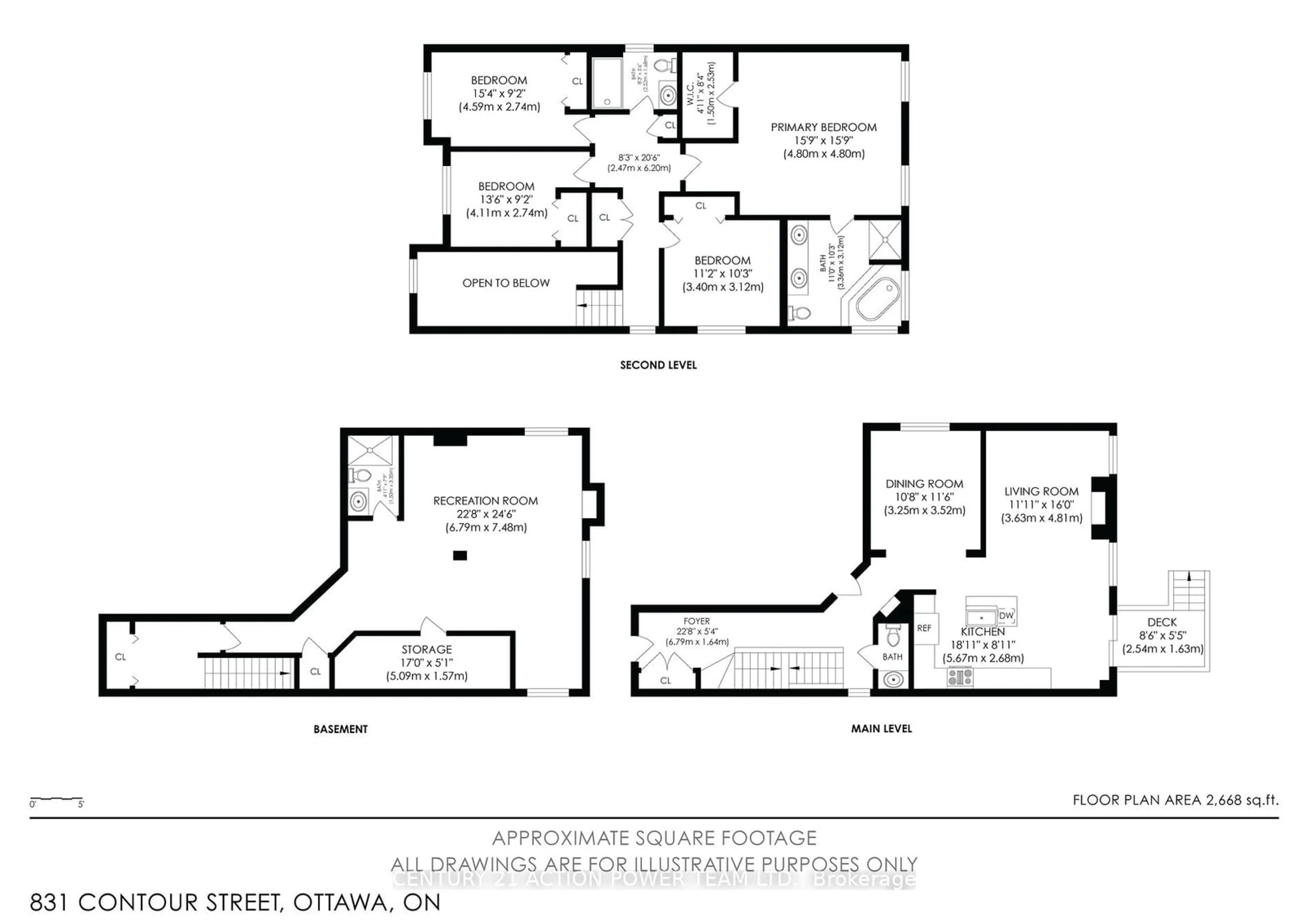 Floor plan for 831 Contour St, Orleans - Convent Glen and Area Ontario K1W 0G6