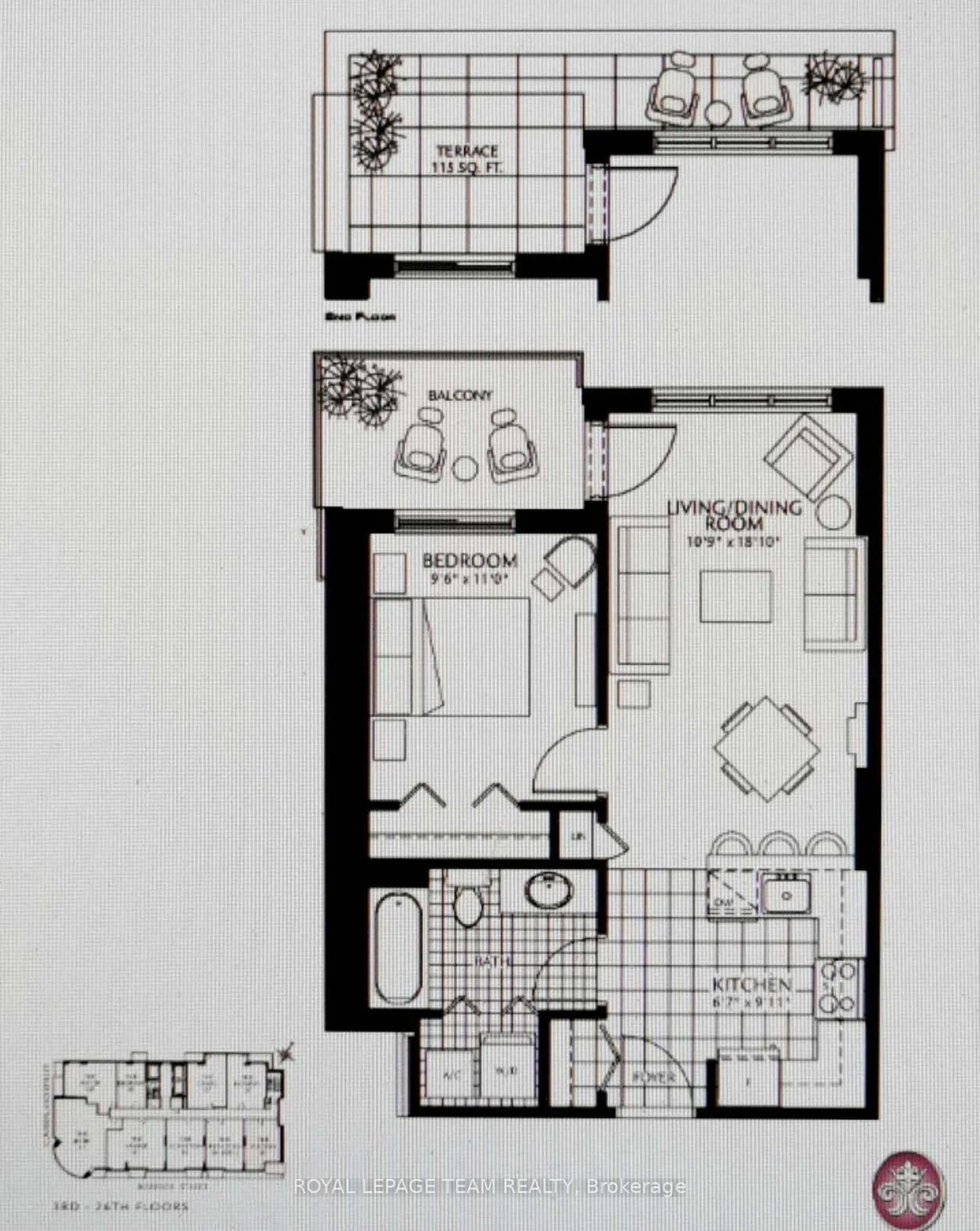 Floor plan for 195 Besserer St #1705, Lower Town - Sandy Hill Ontario K1N 0B6