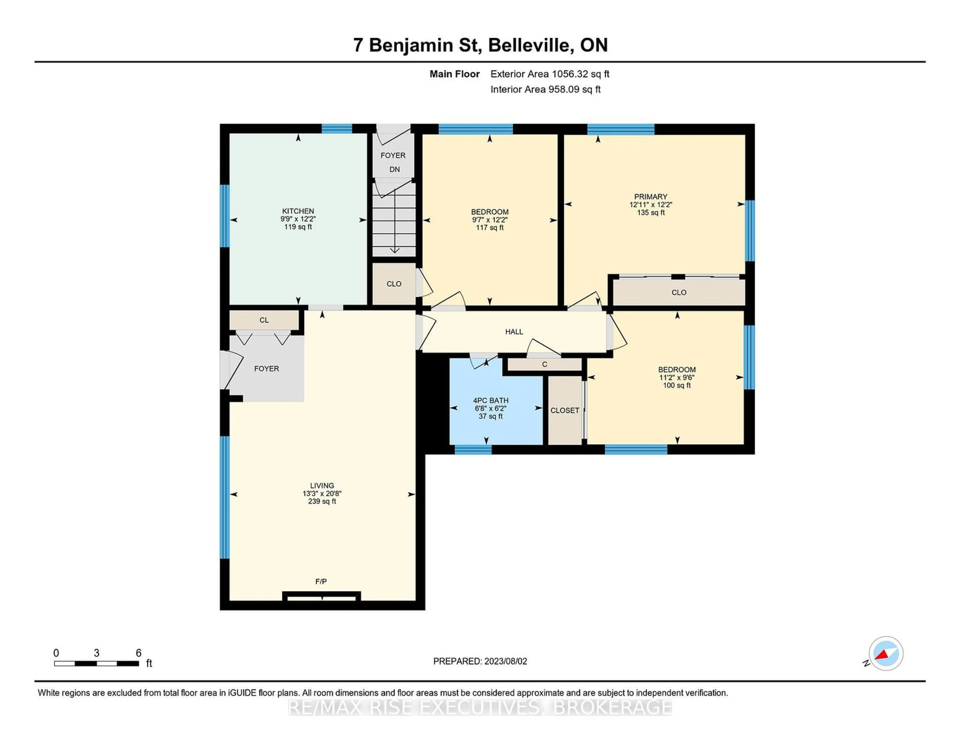 Floor plan for 7 Benjamin St, Belleville Ontario K8P 1P6