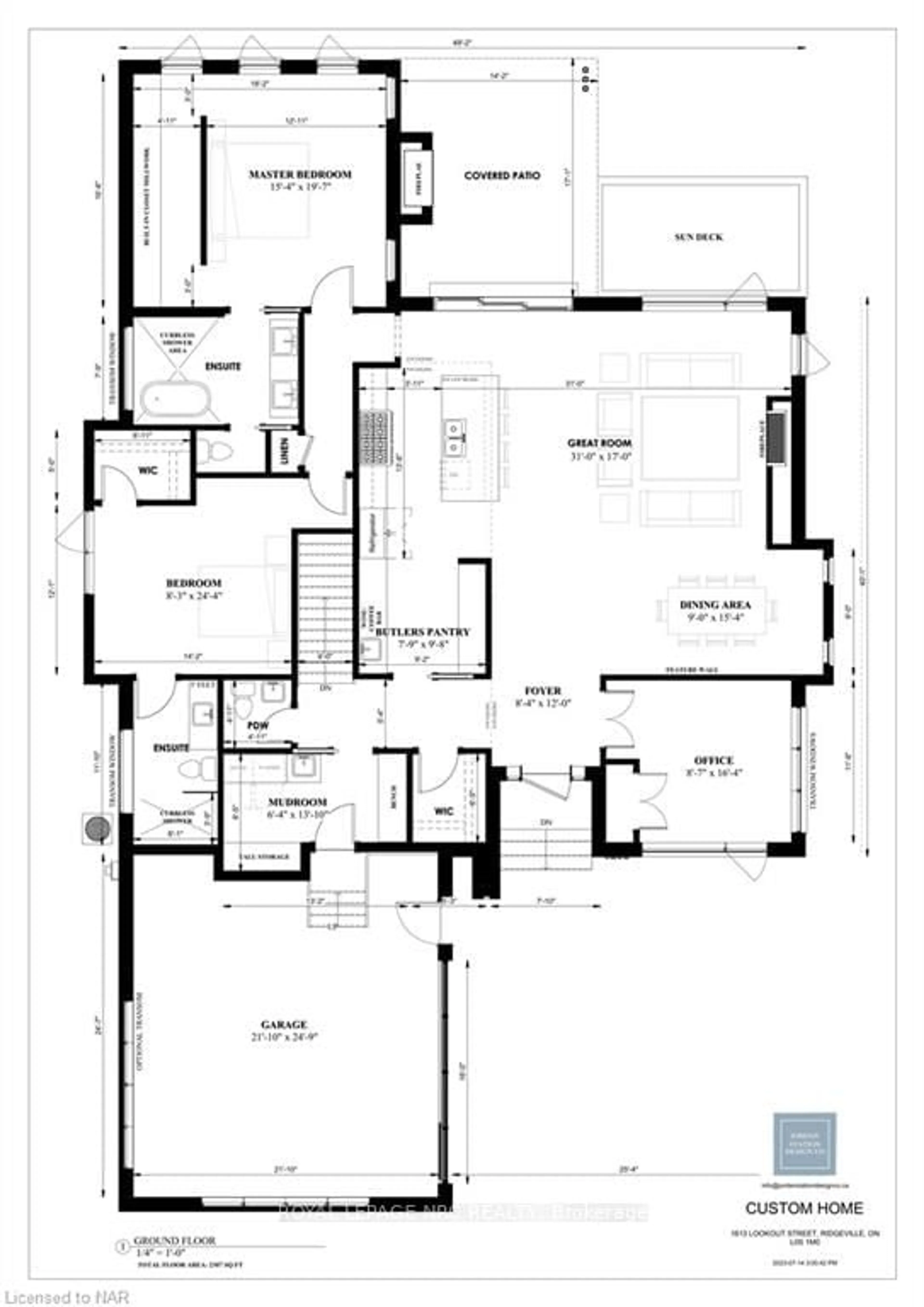 Floor plan for 1613G LOOKOUT St, Pelham Ontario L0S 1M0