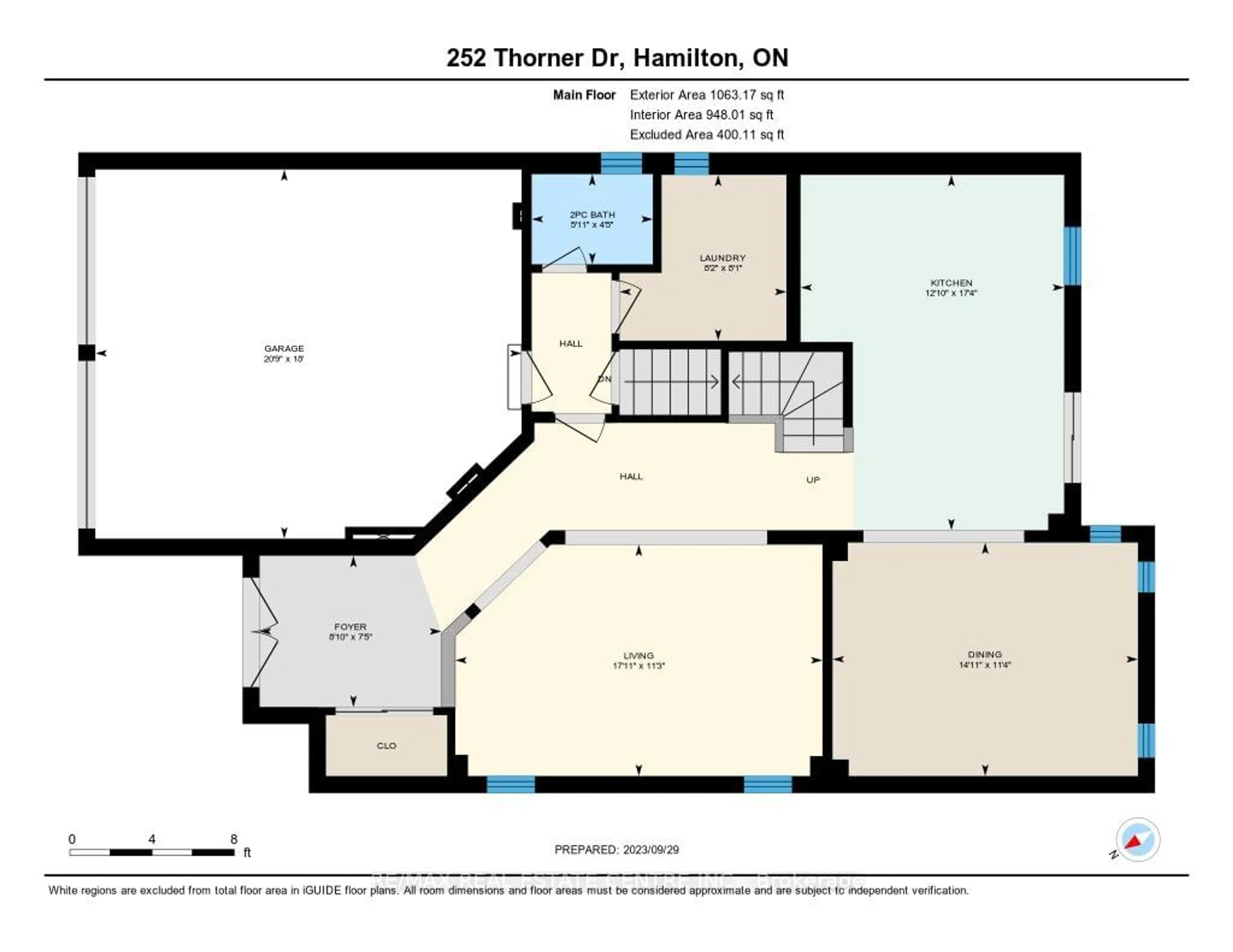 Floor plan for 252 Thorner Dr, Hamilton Ontario L8V 2M7