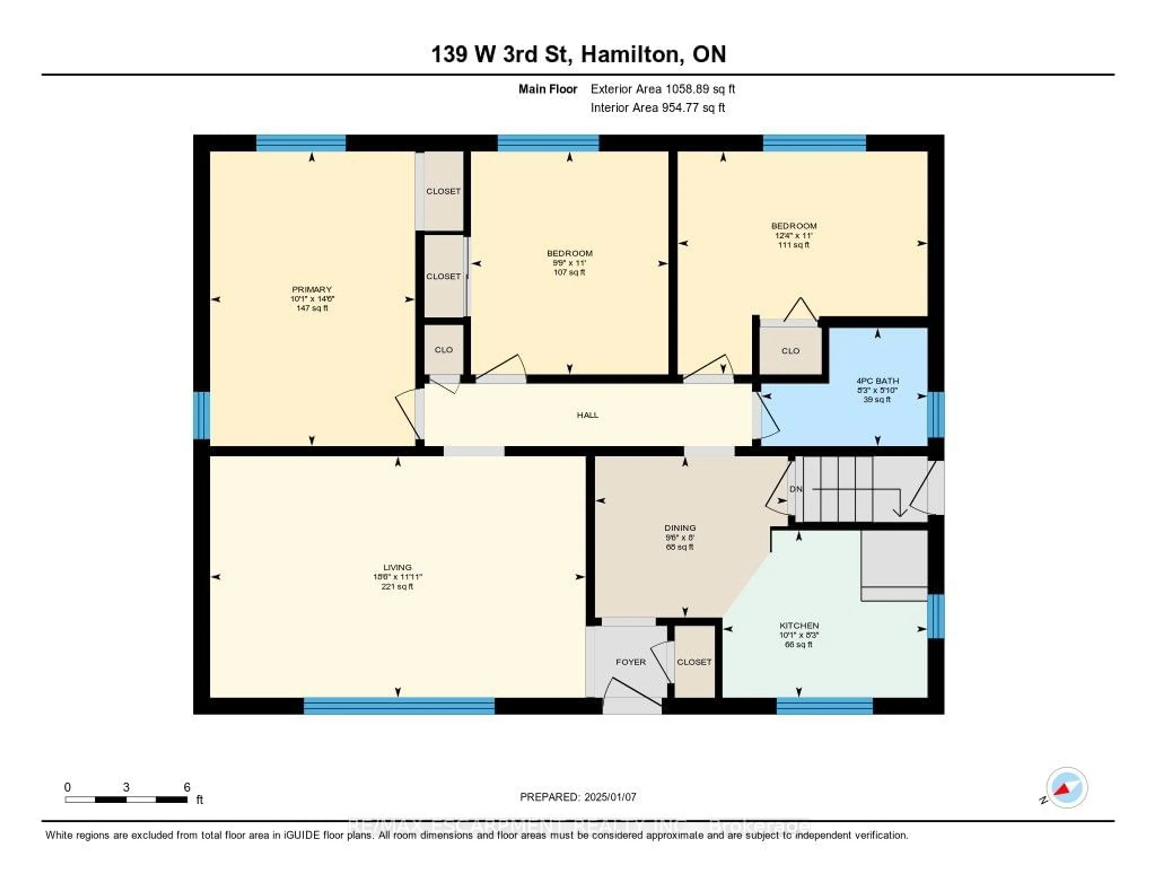 Floor plan for 139 West 3rd St, Hamilton Ontario L9C 3K6